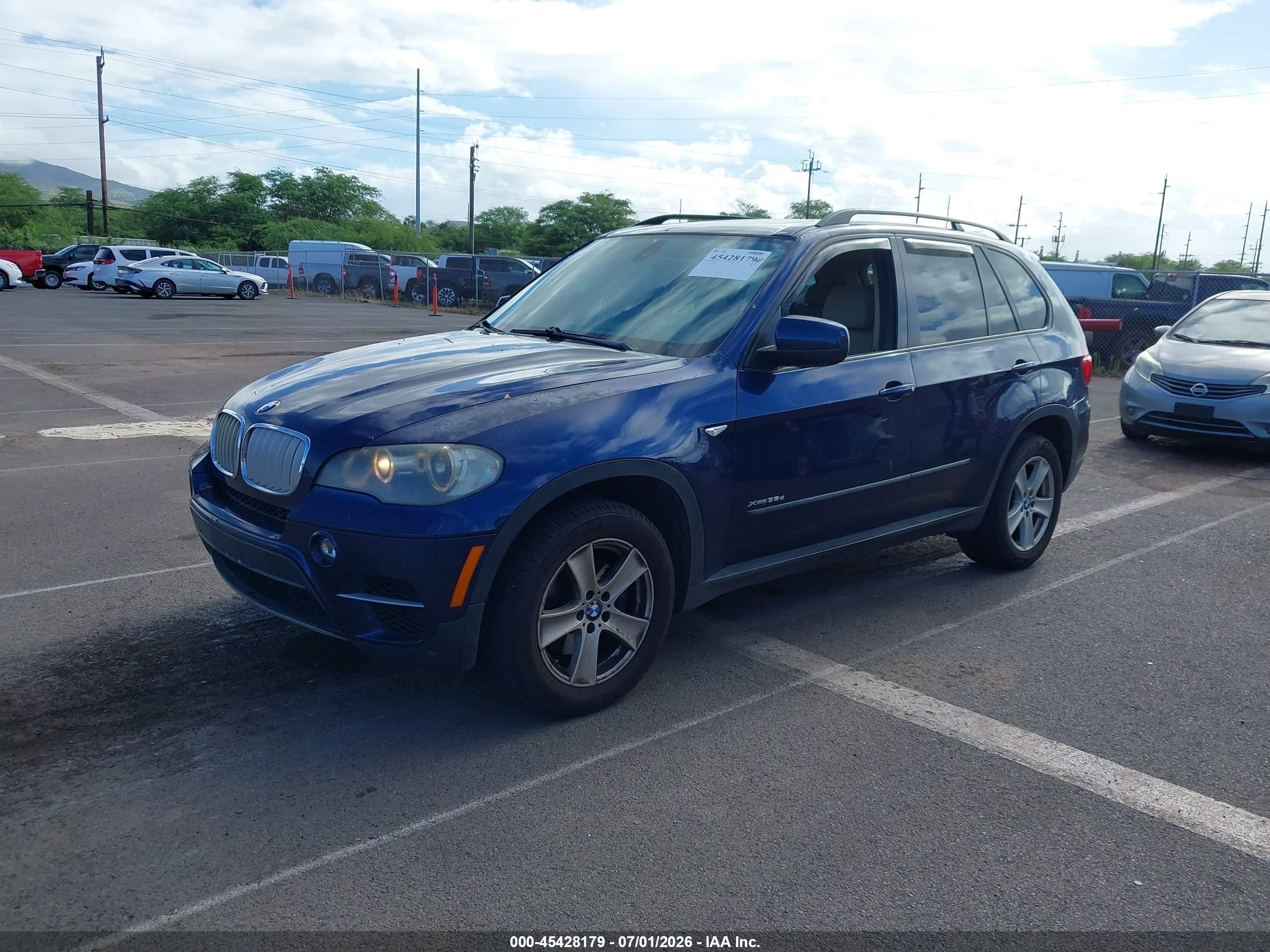2011 Bmw X5 Xdrive35d Синий vin: 5UXZW0C58BL370254