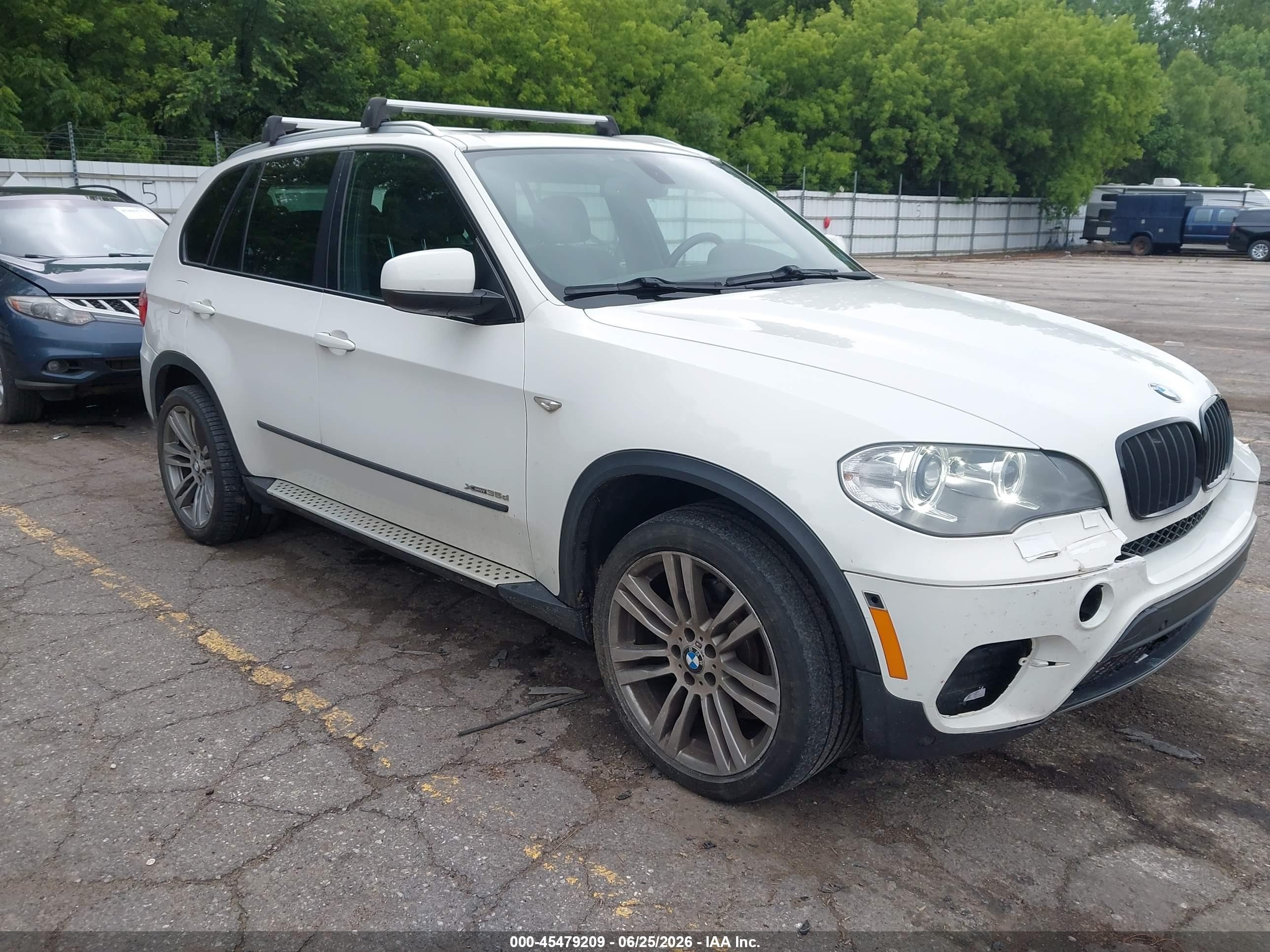 2012 Bmw X5 Xdrive35d White vin: 5UXZW0C59CL666546