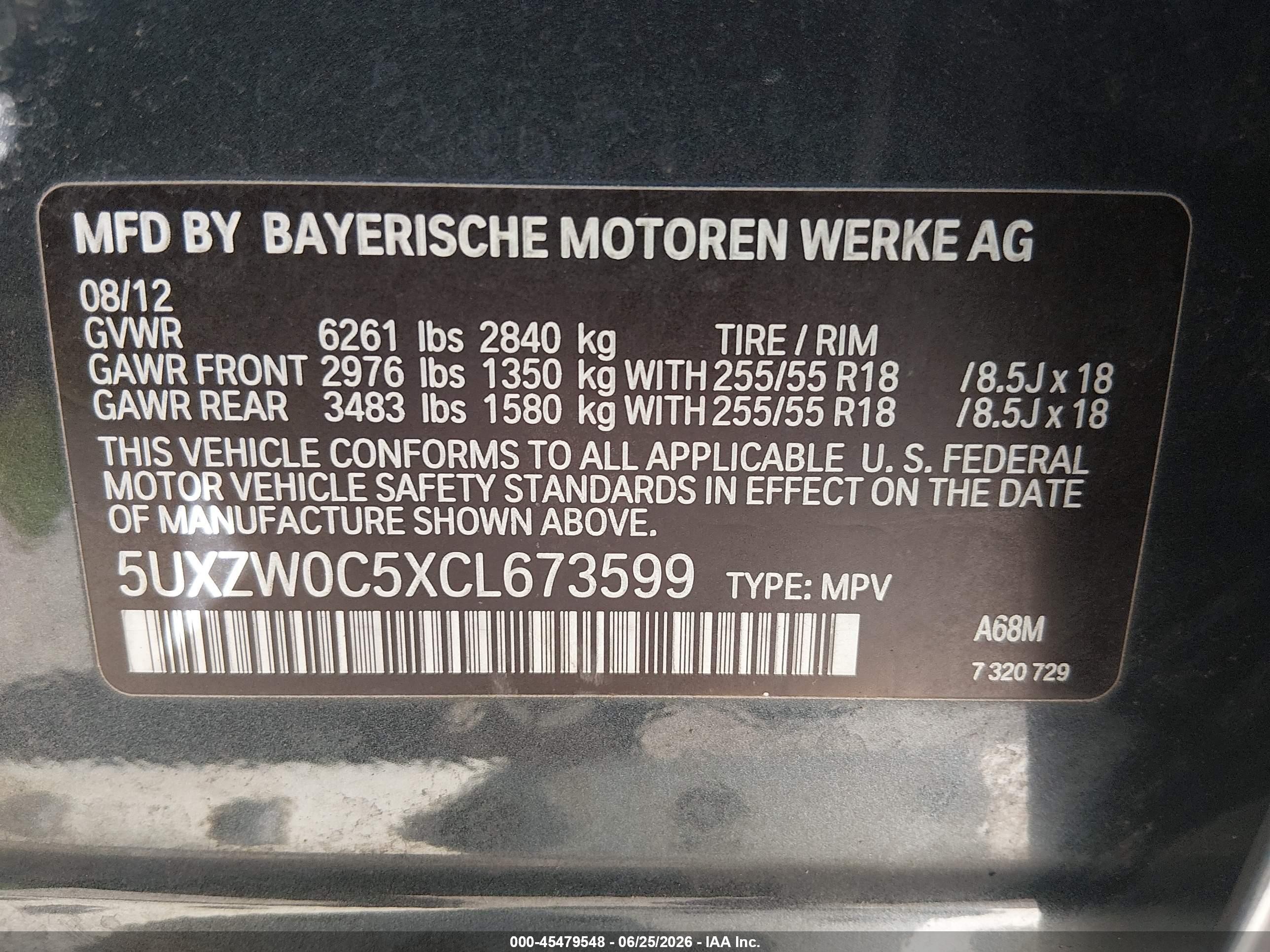 2012 Bmw X5 Xdrive35d Gray vin: 5UXZW0C5XCL673599