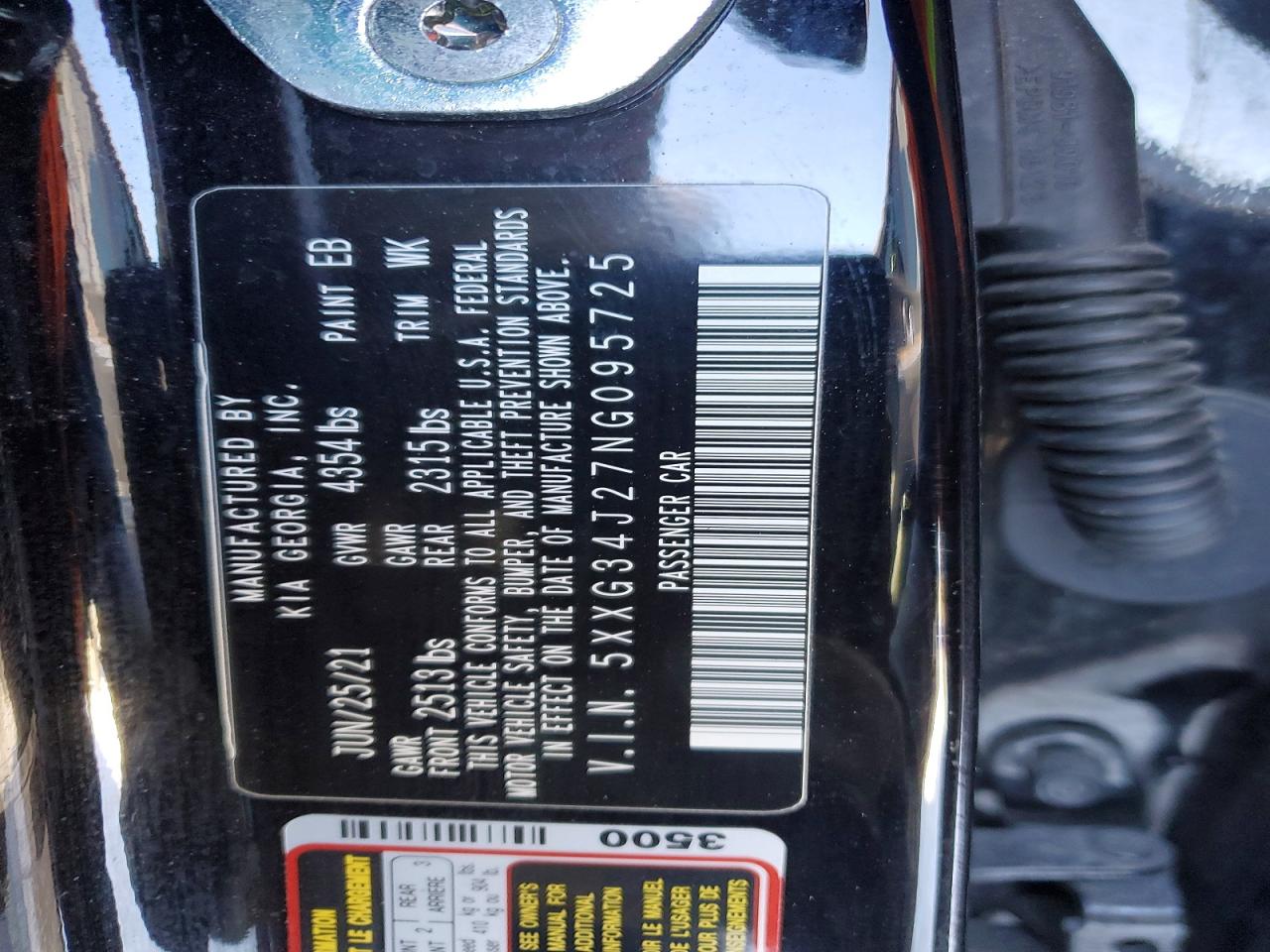 2022 Kia K5 Ex Black vin: 5XXG34J27NG095725