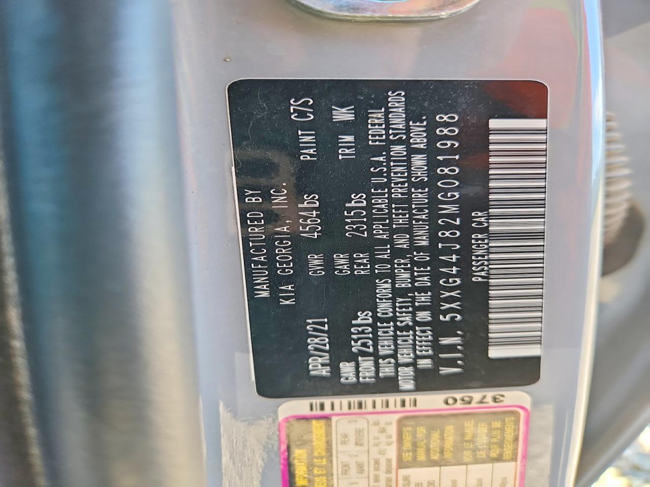 2021 Kia K5 Gt Gray vin: 5XXG44J82MG081988