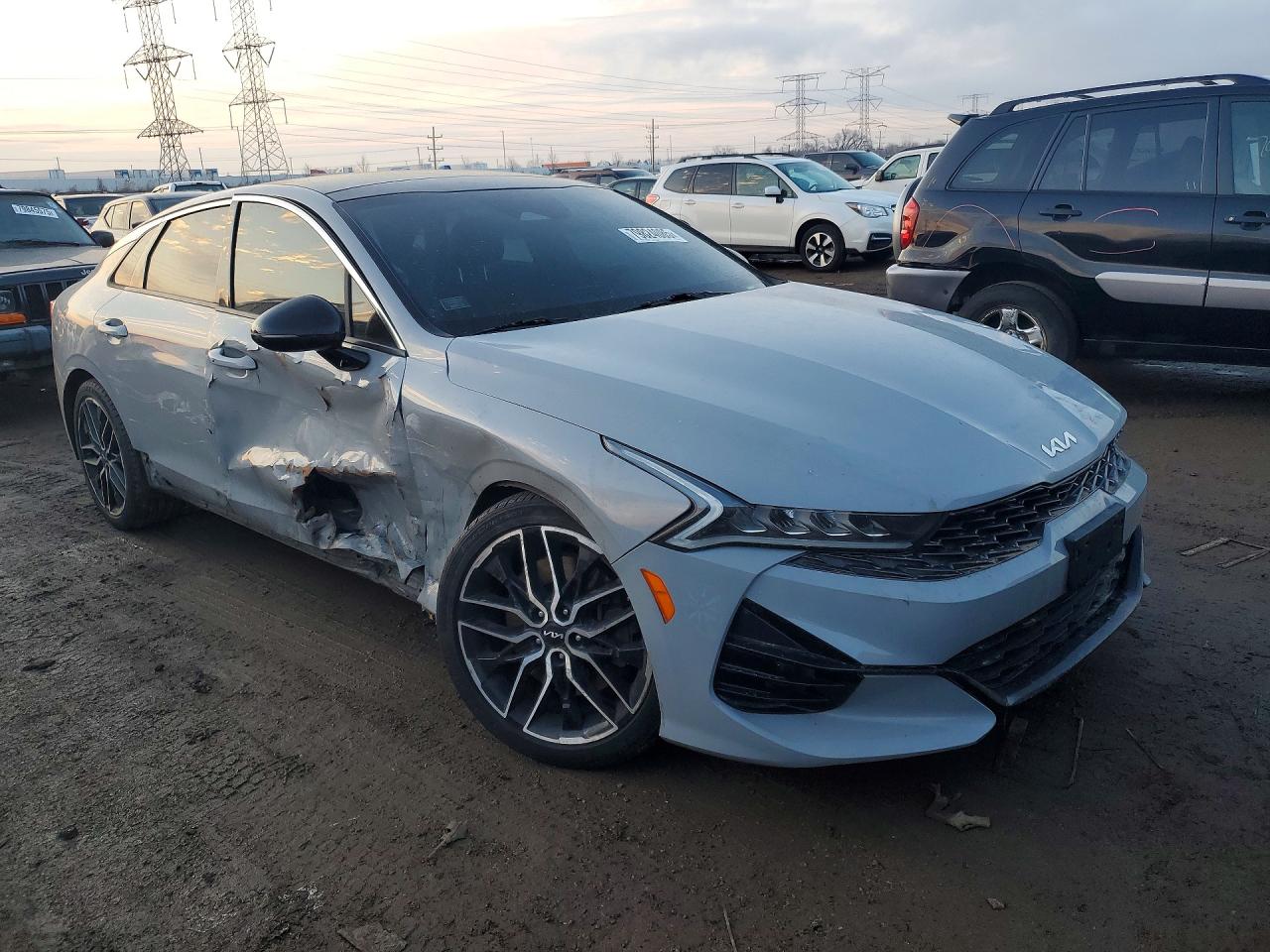 2022 Kia K5 Gt Gray vin: 5XXG44J89NG134302