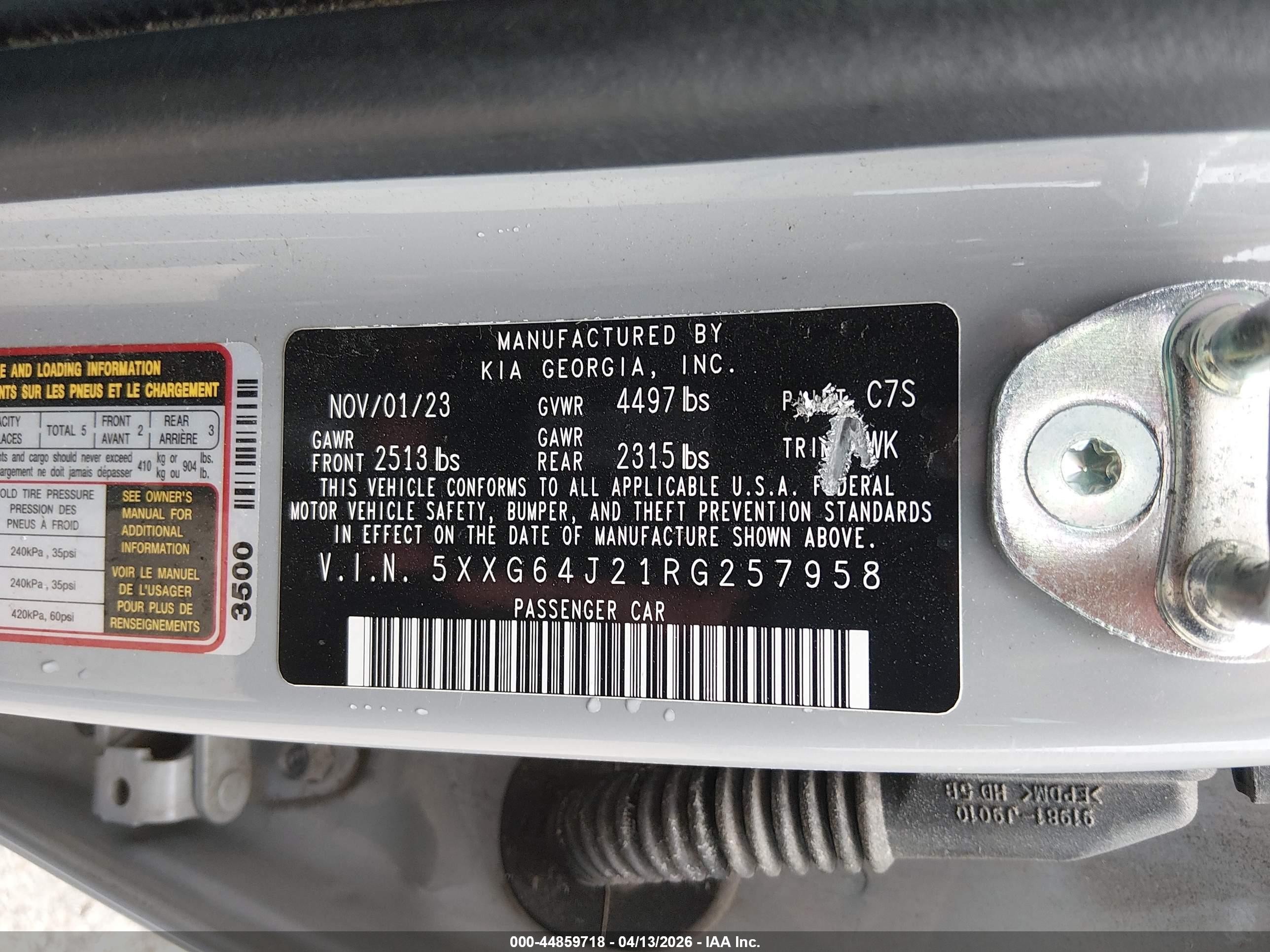 2024 Kia K5 Gt-line Gray vin: 5XXG64J21RG257958