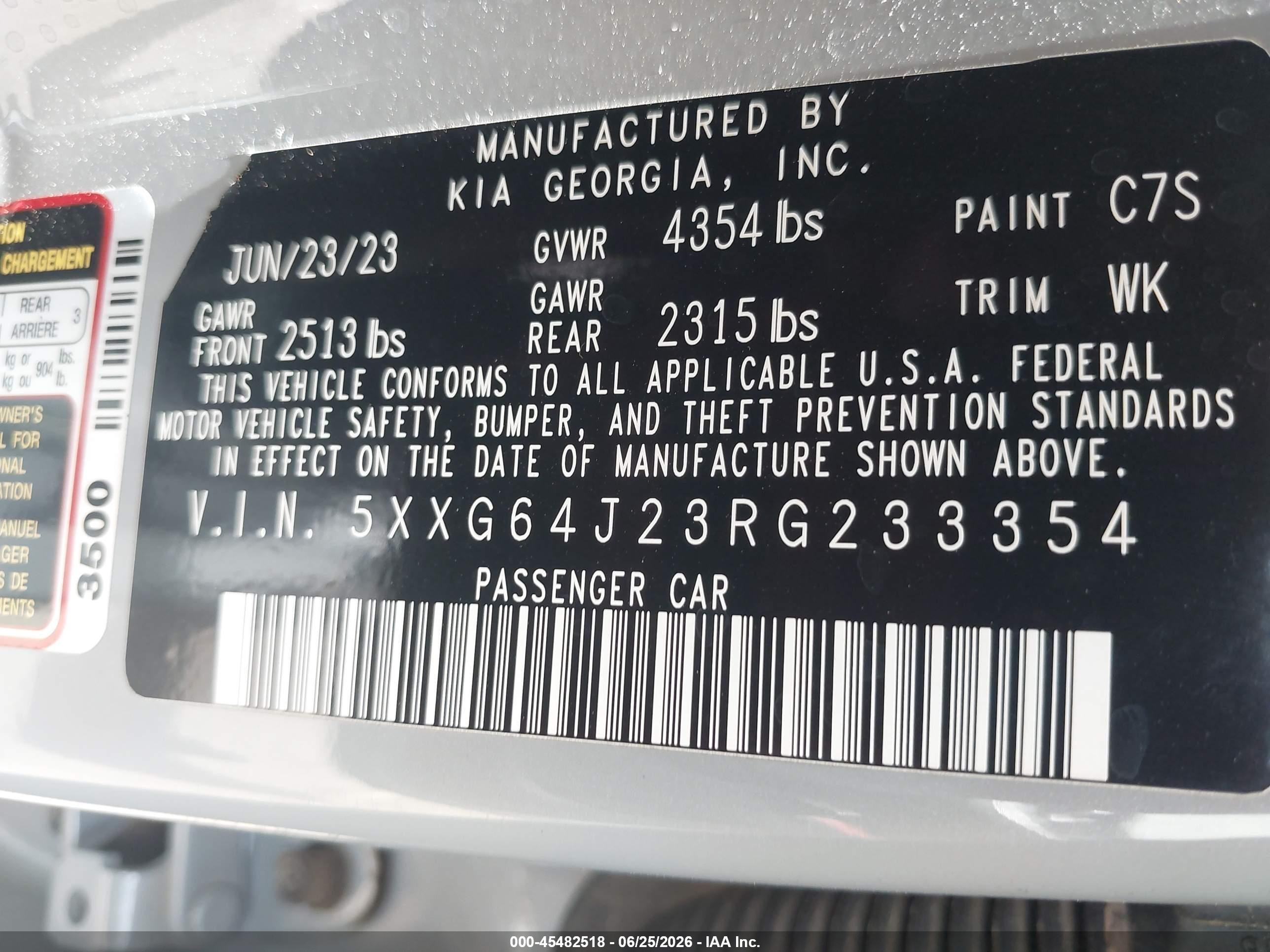2024 Kia K5 Gt-line Gray vin: 5XXG64J23RG233354