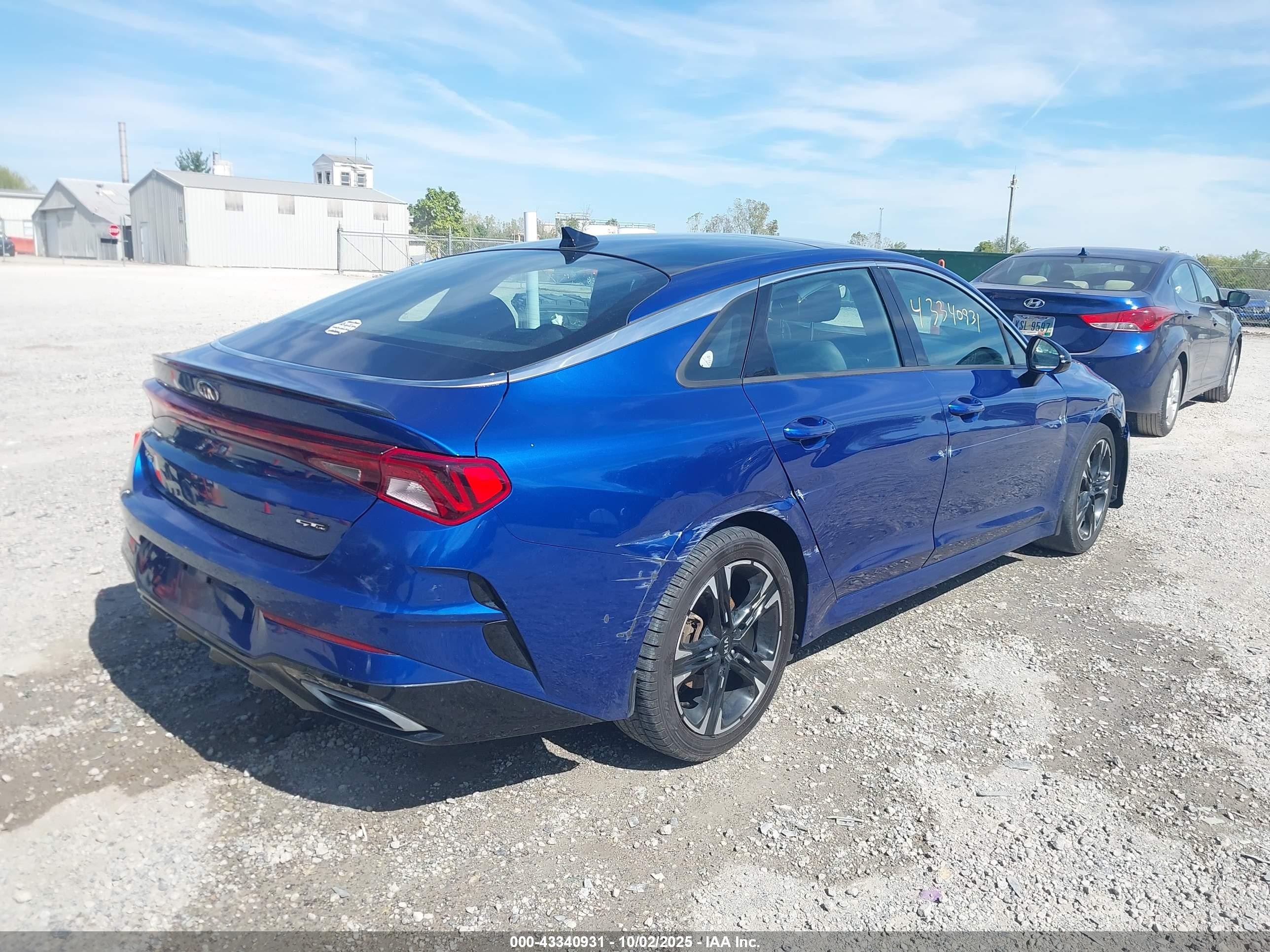 2021 Kia K5 Gt-line Синий vin: 5XXG64J25MG009835
