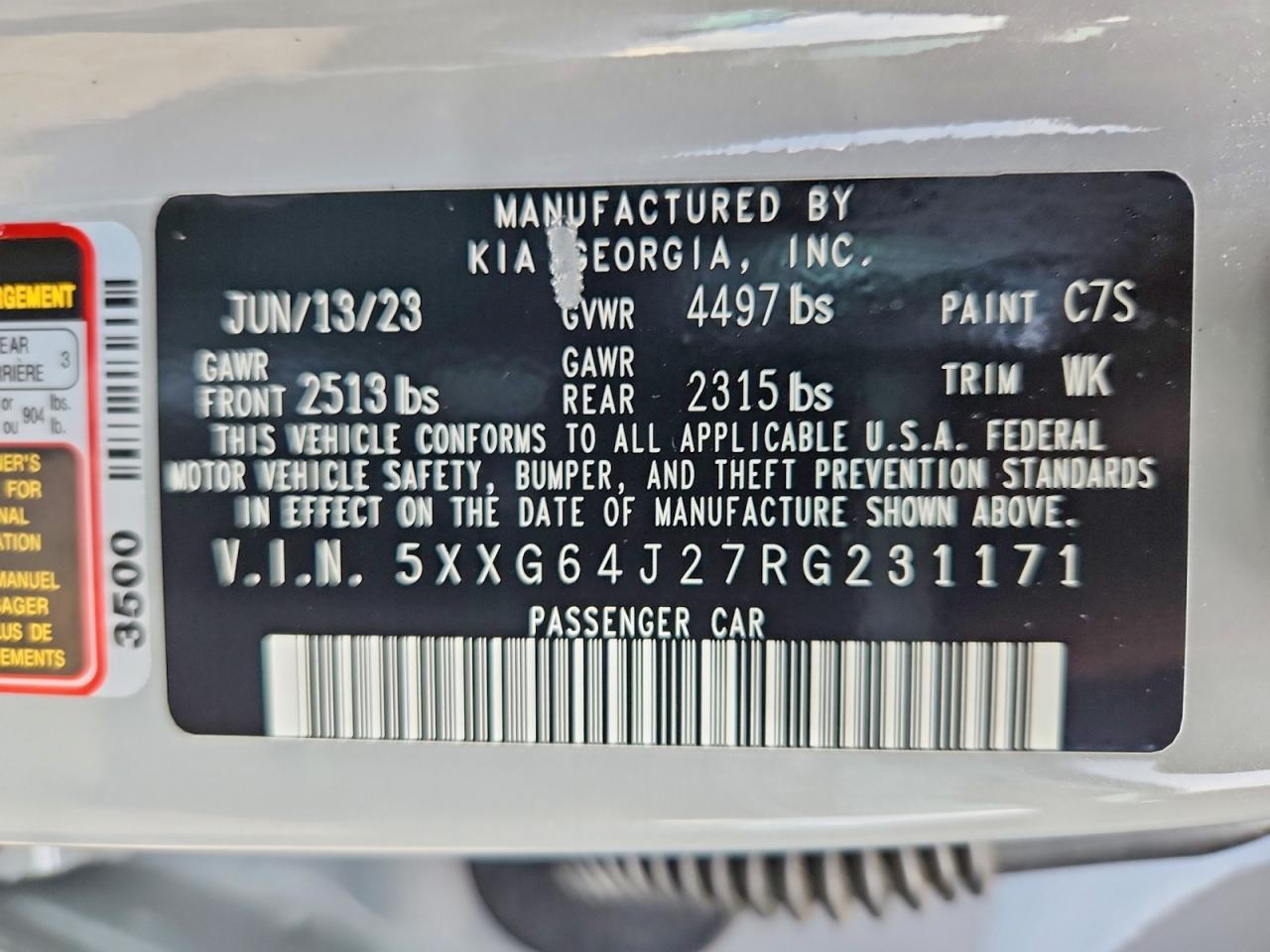 2024 Kia K5 Gt Line Gray vin: 5XXG64J27RG231171