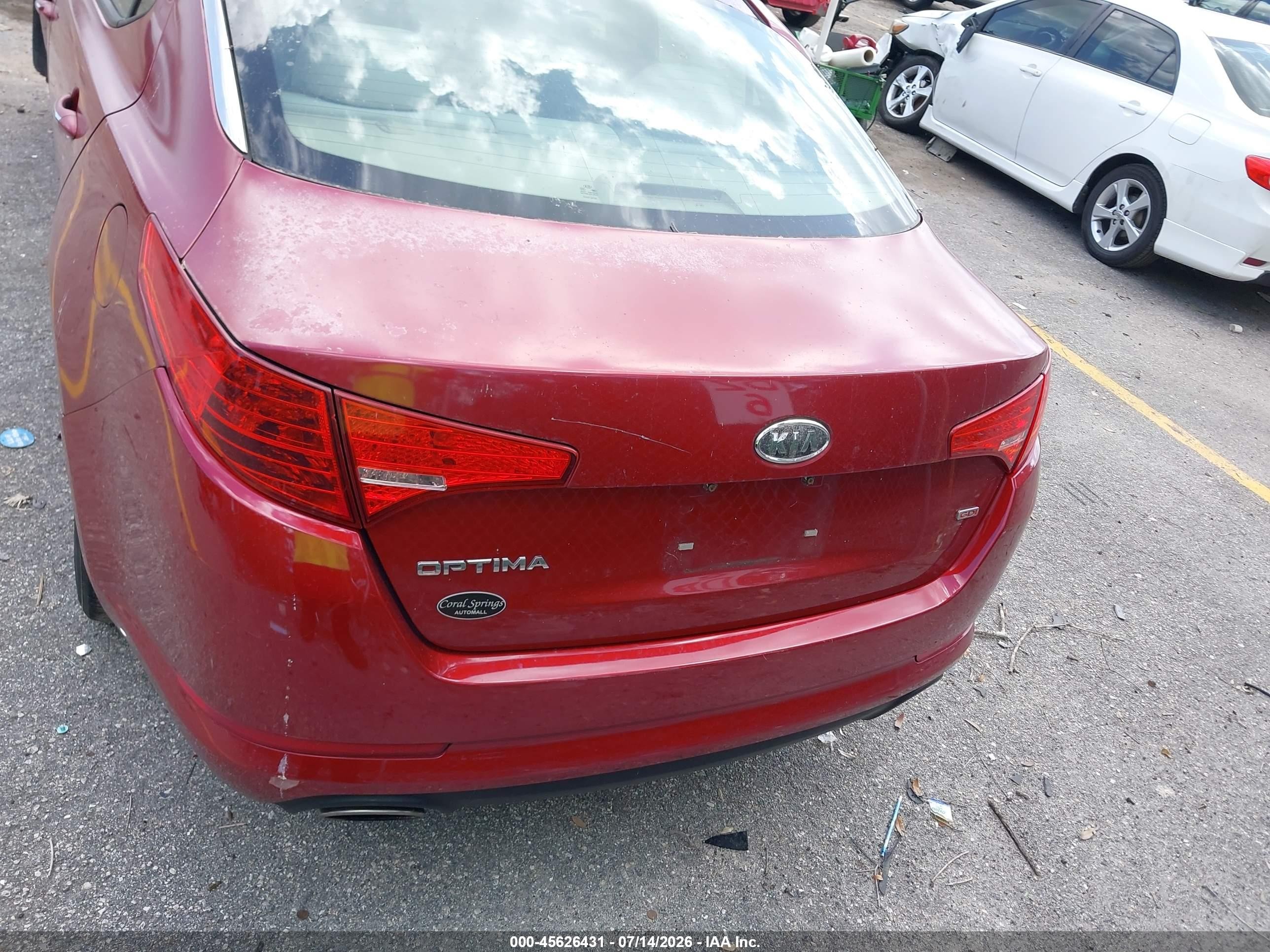 2012 Kia Optima Lx Red vin: 5XXGM4A70CG016076