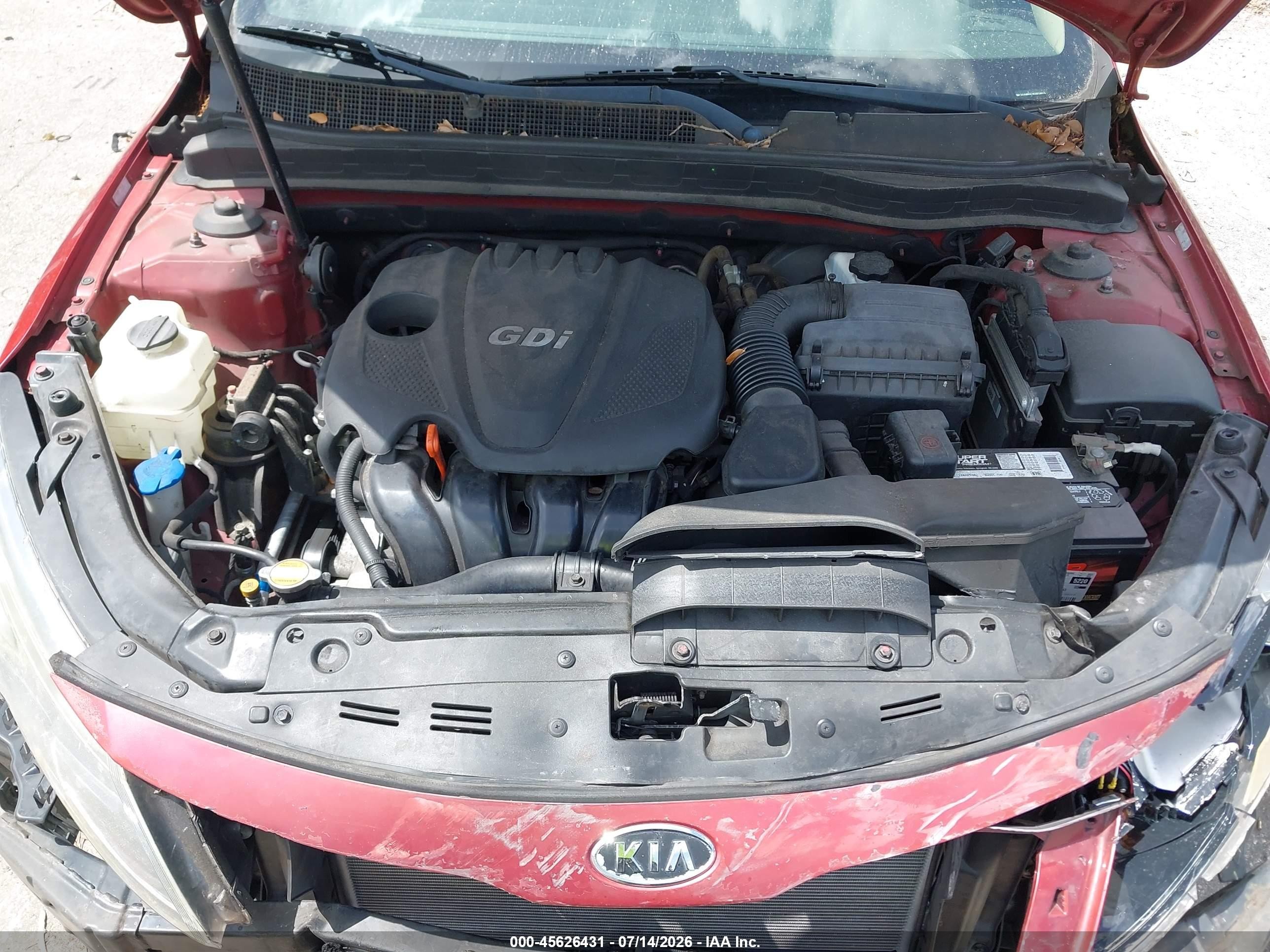2012 Kia Optima Lx Red vin: 5XXGM4A70CG016076