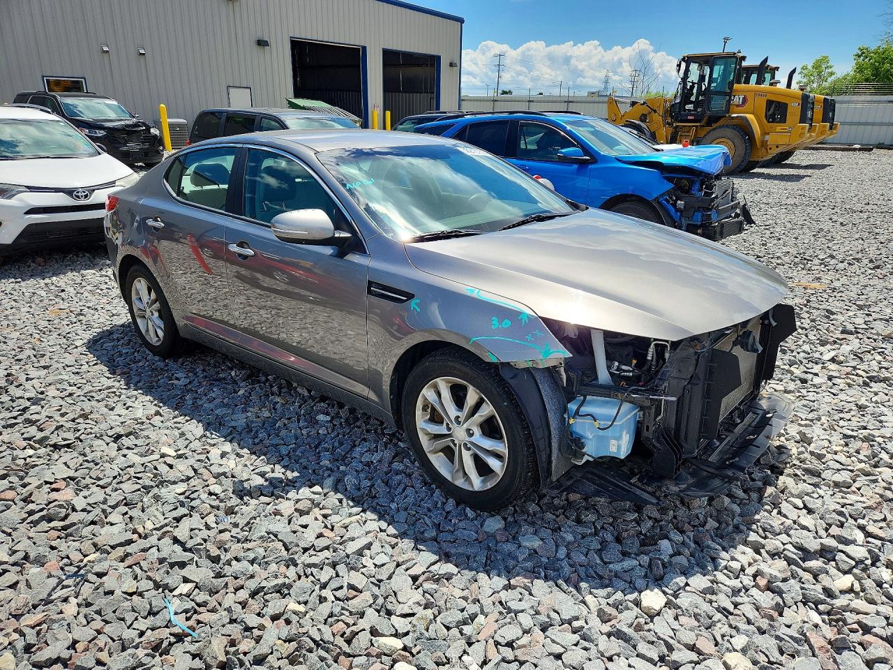 2013 Kia Optima Lx Silver vin: 5XXGM4A70DG191834