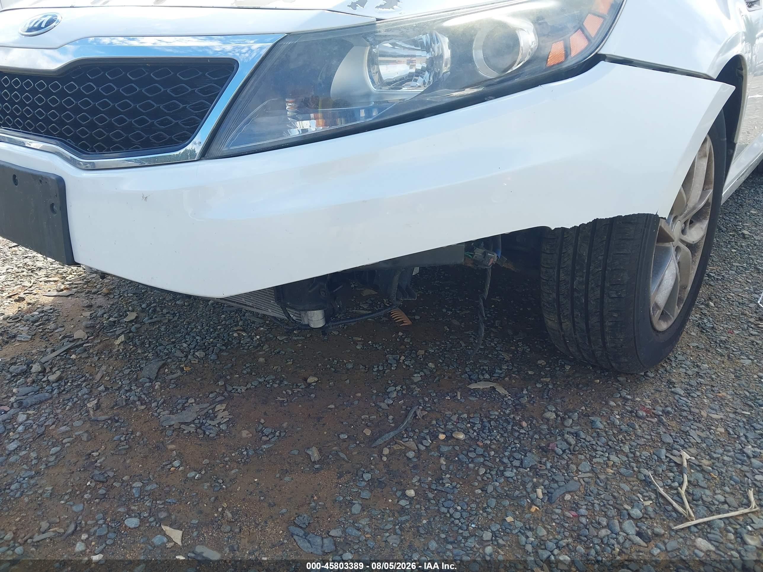 2013 Kia Optima Lx White vin: 5XXGM4A70DG253443