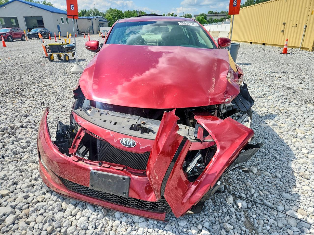 2014 Kia Optima Lx Red vin: 5XXGM4A70EG277226