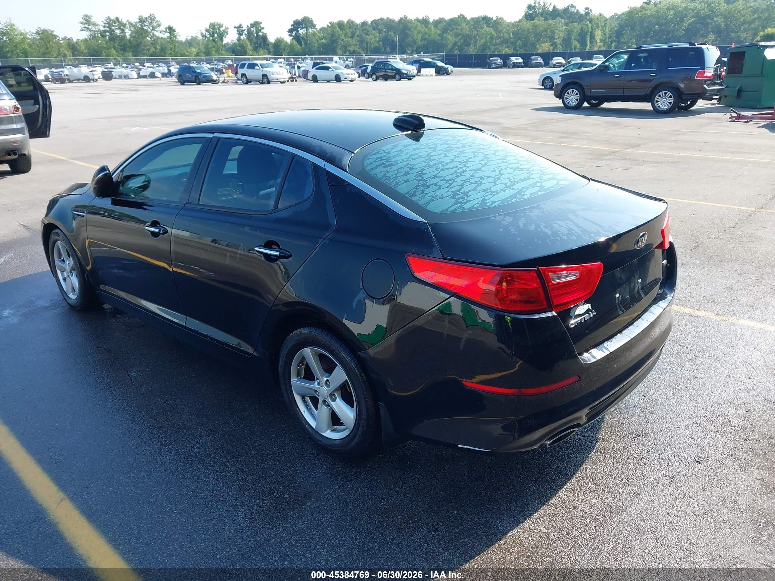 2015 Kia Optima Lx Black vin: 5XXGM4A70FG463544