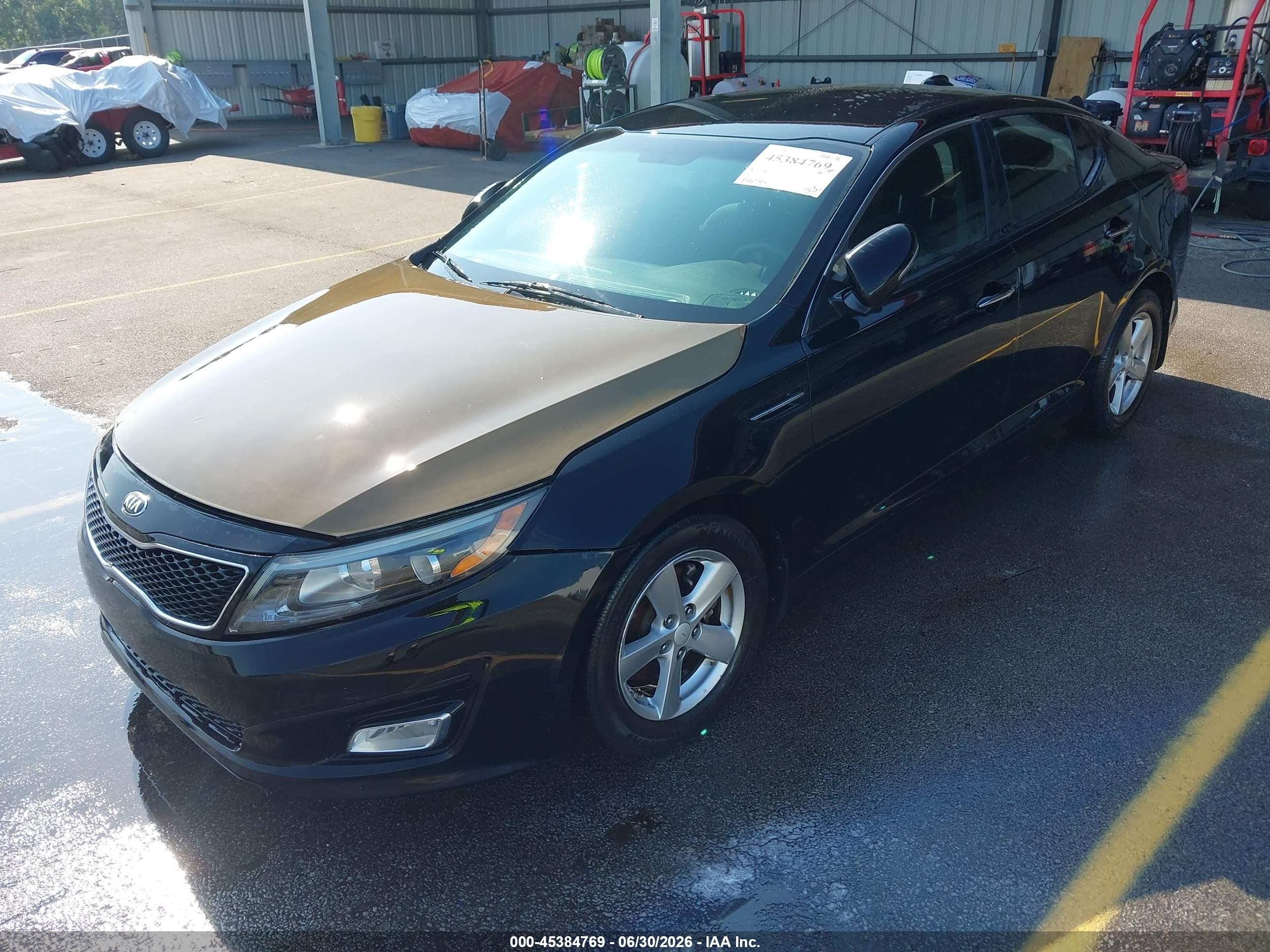 2015 Kia Optima Lx Black vin: 5XXGM4A70FG463544