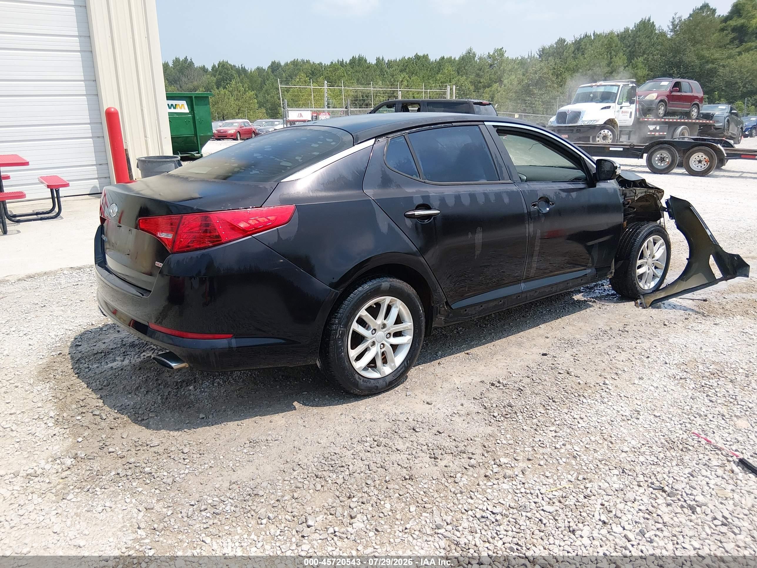 2012 Kia Optima Lx Black vin: 5XXGM4A71CG016801