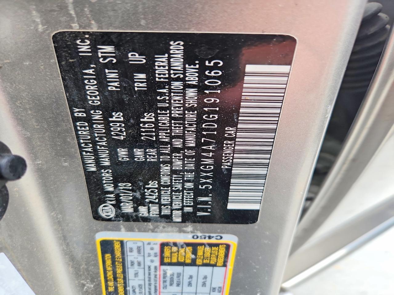 2013 Kia Optima Lx Silver vin: 5XXGM4A71DG191065