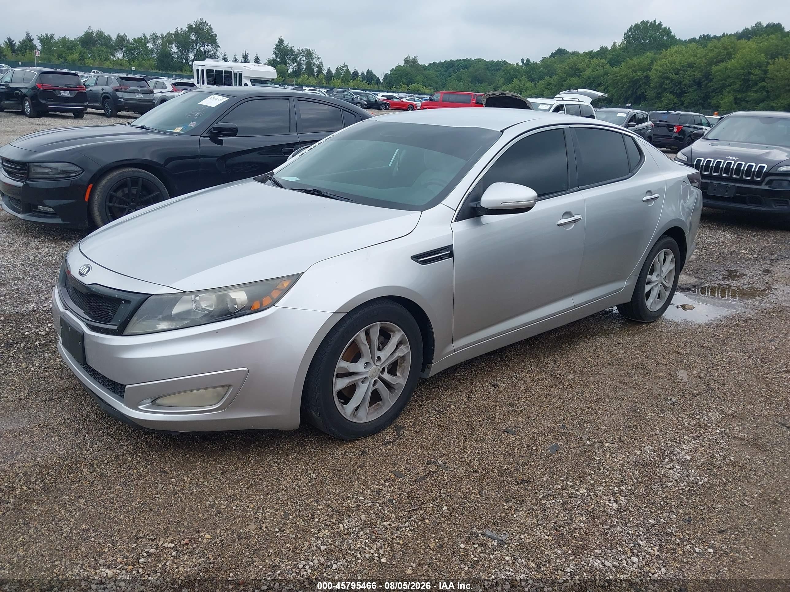2013 Kia Optima Lx Silver vin: 5XXGM4A71DG195469