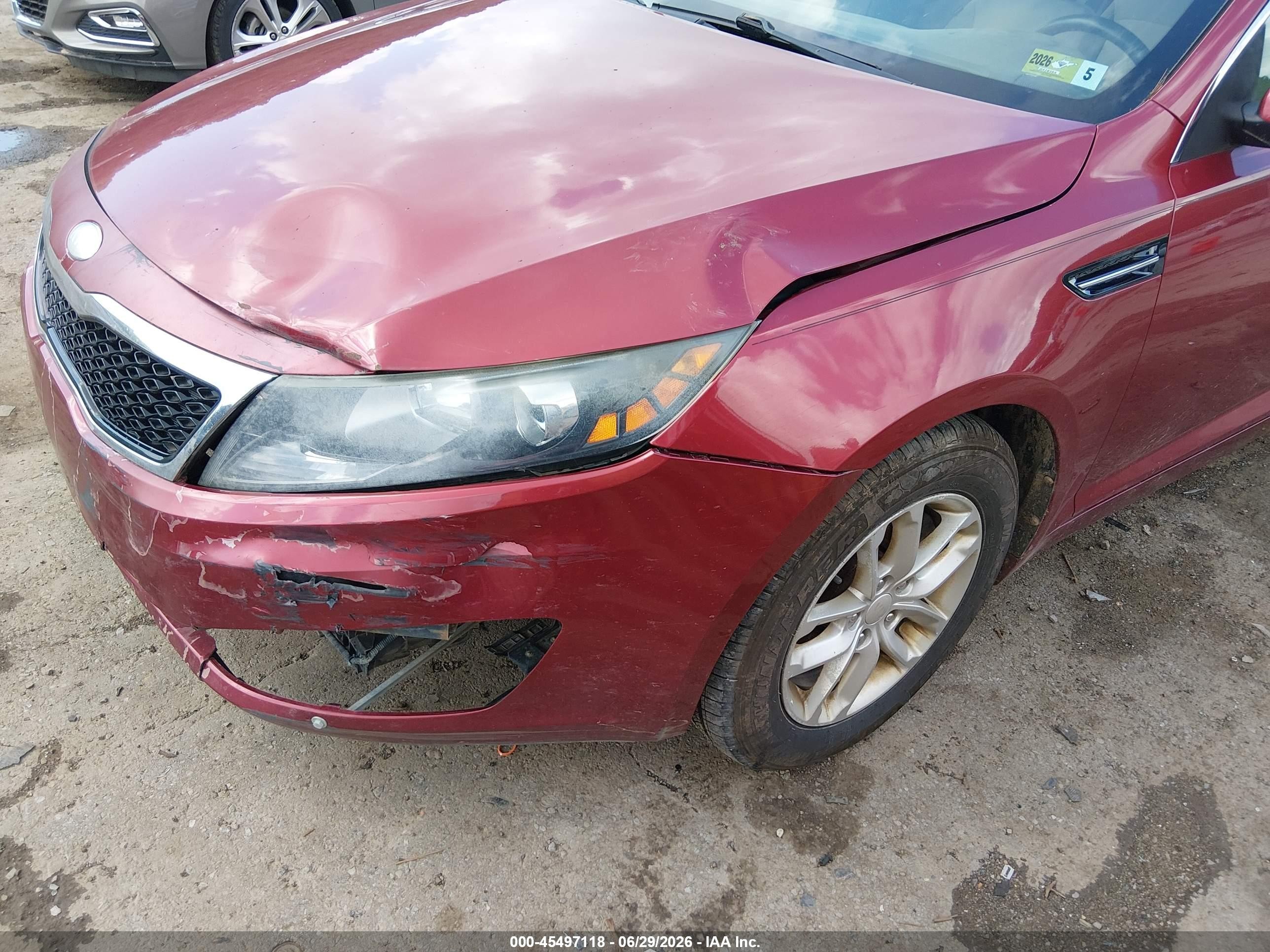 2013 Kia Optima Lx Red vin: 5XXGM4A71DG219933