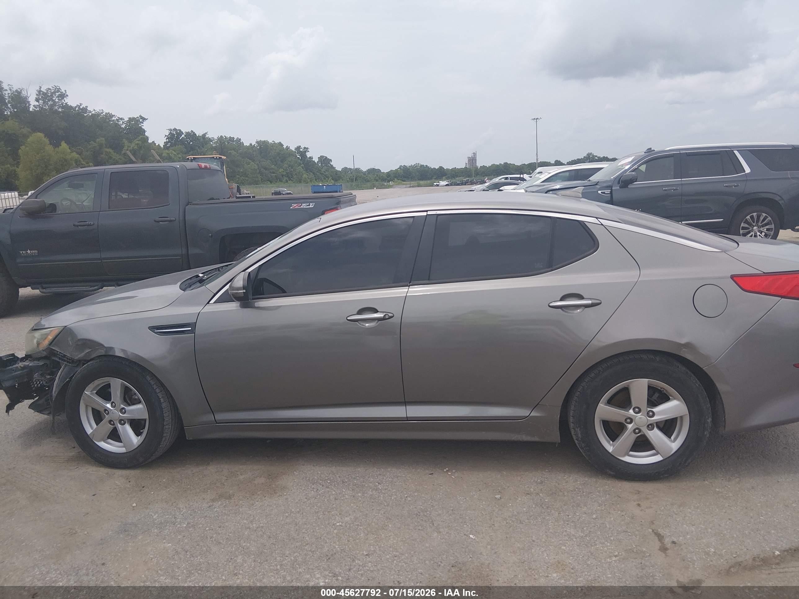 2015 Kia Optima Lx Gray vin: 5XXGM4A71FG486962