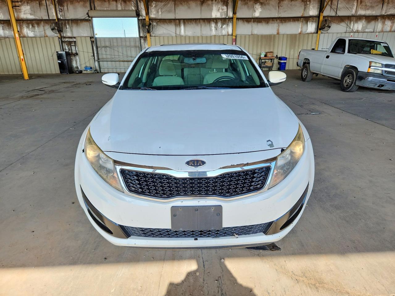 2012 Kia Optima Lx White vin: 5XXGM4A72CG059446
