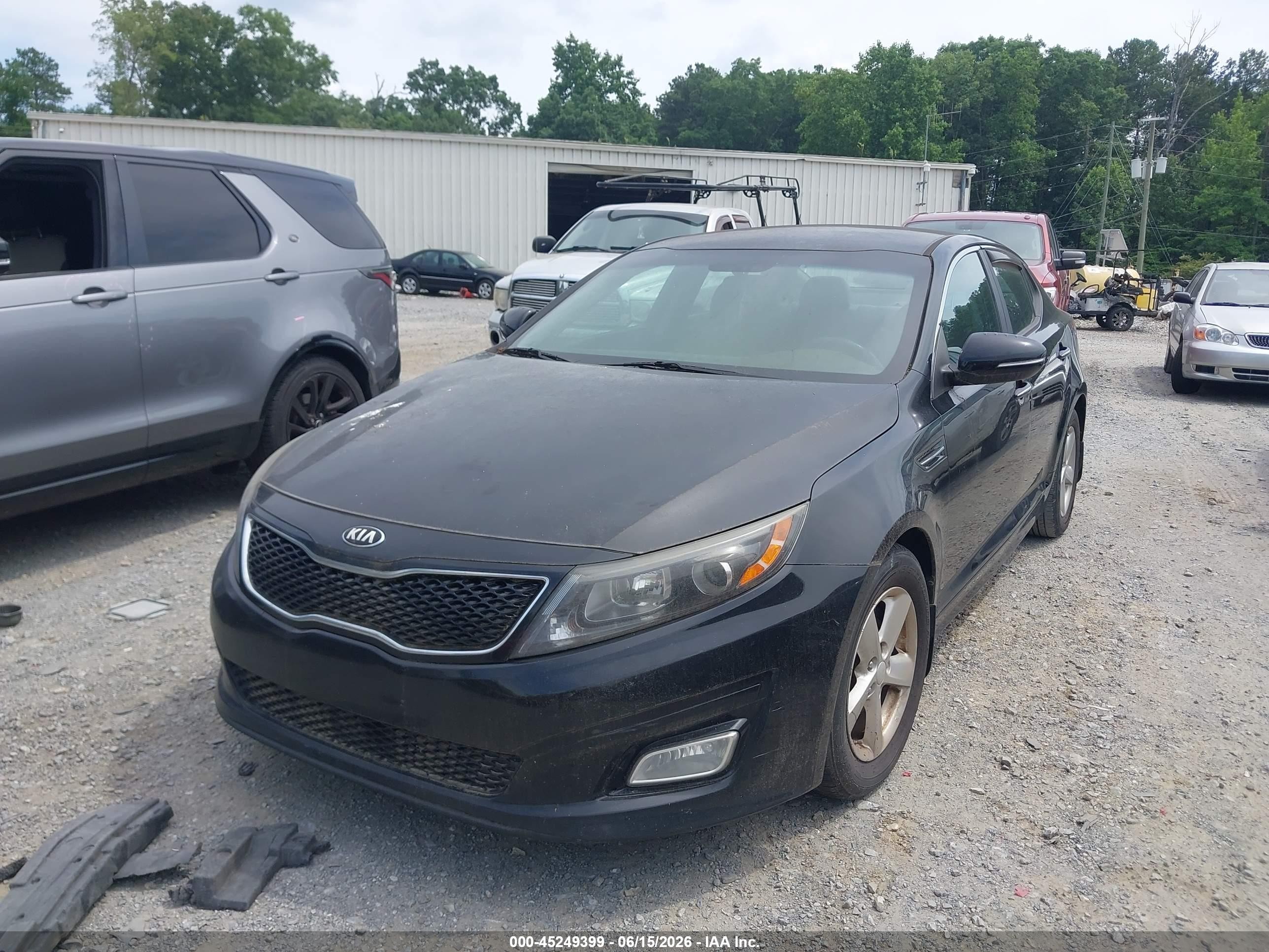2015 Kia Optima Lx Black vin: 5XXGM4A74FG478886