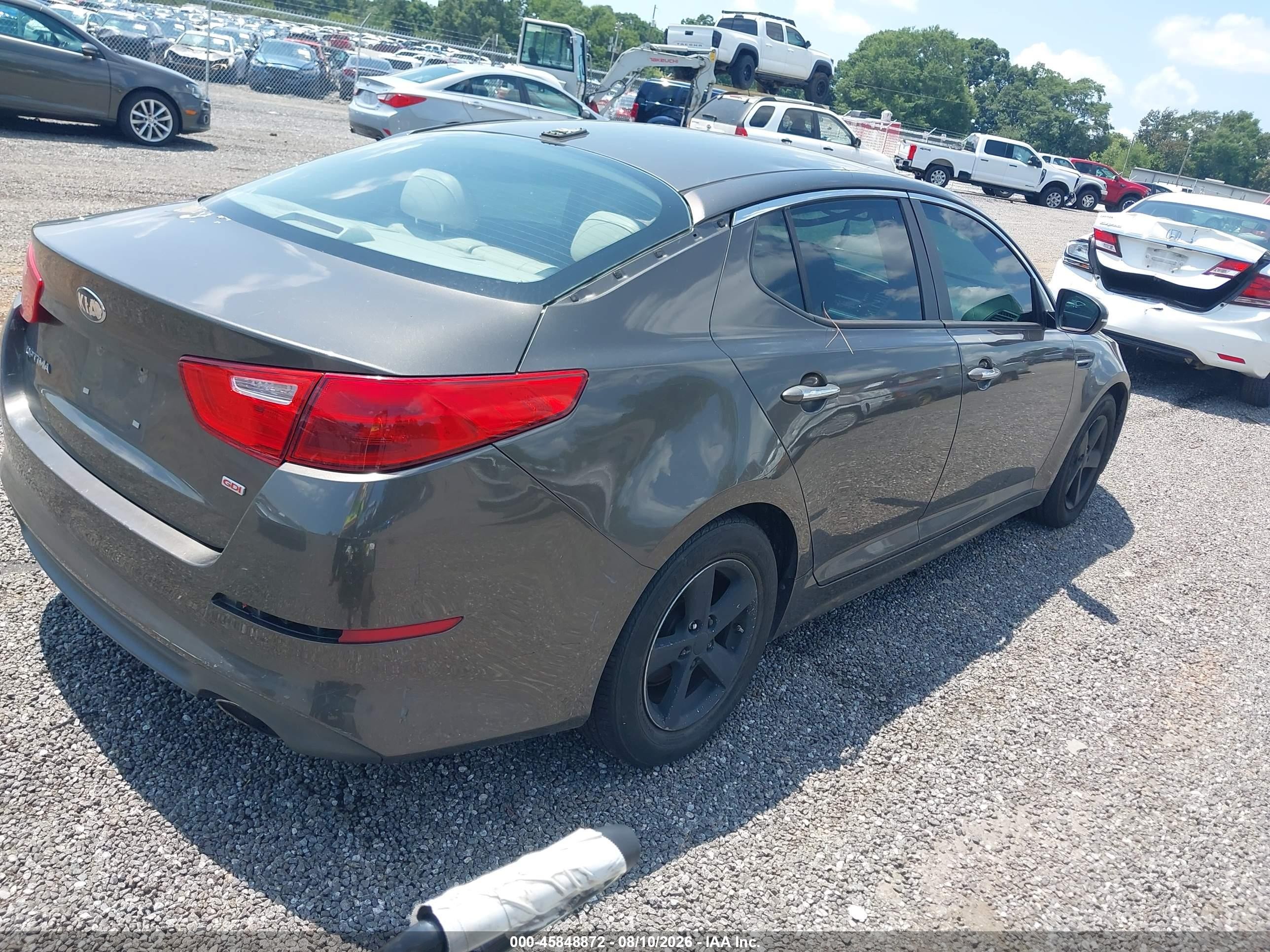2015 Kia Optima Lx Gray vin: 5XXGM4A75FG375444