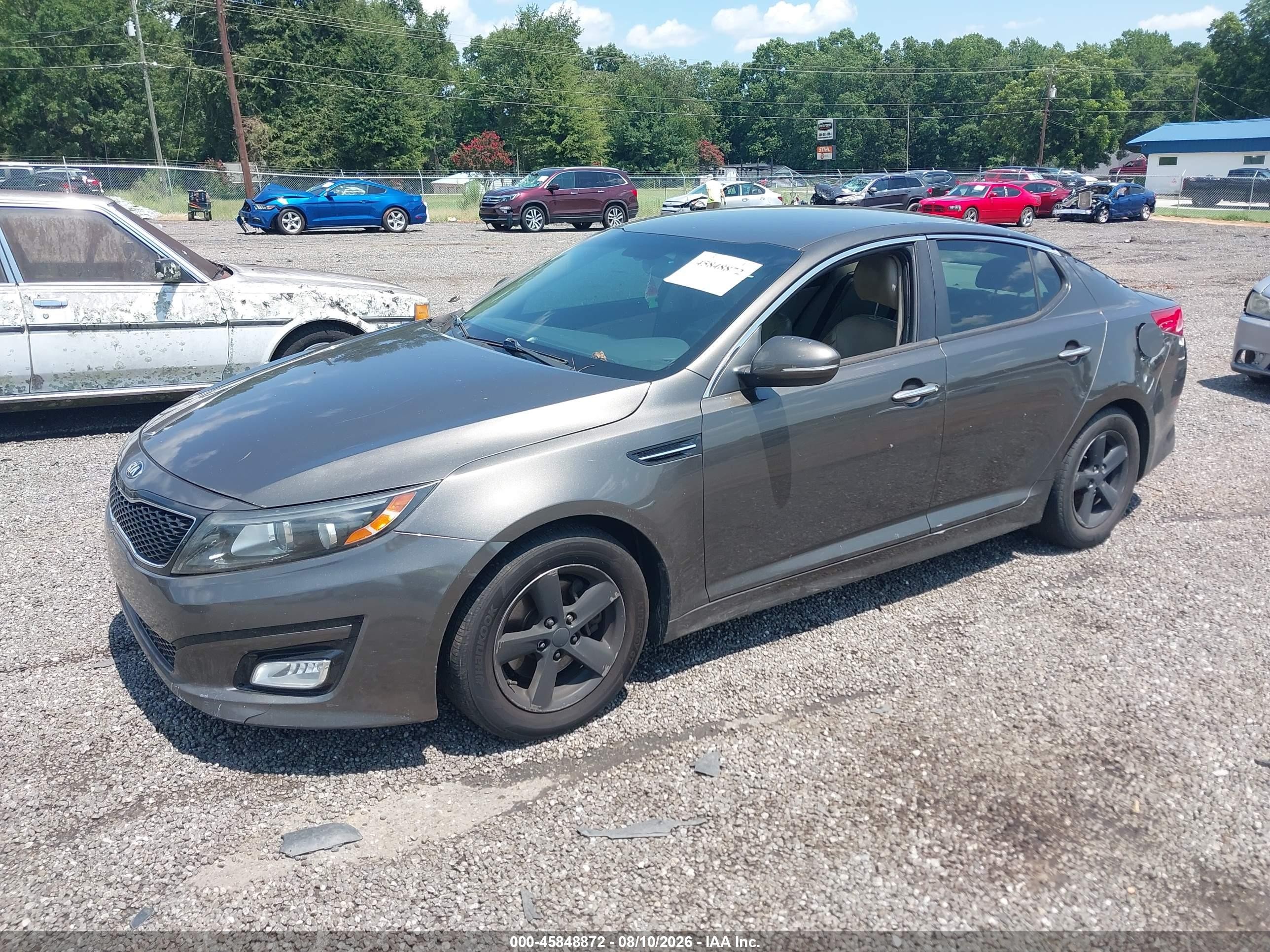 2015 Kia Optima Lx Gray vin: 5XXGM4A75FG375444