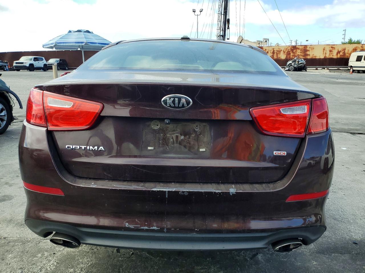 2014 Kia Optima Lx Burgundy vin: 5XXGM4A76EG326669