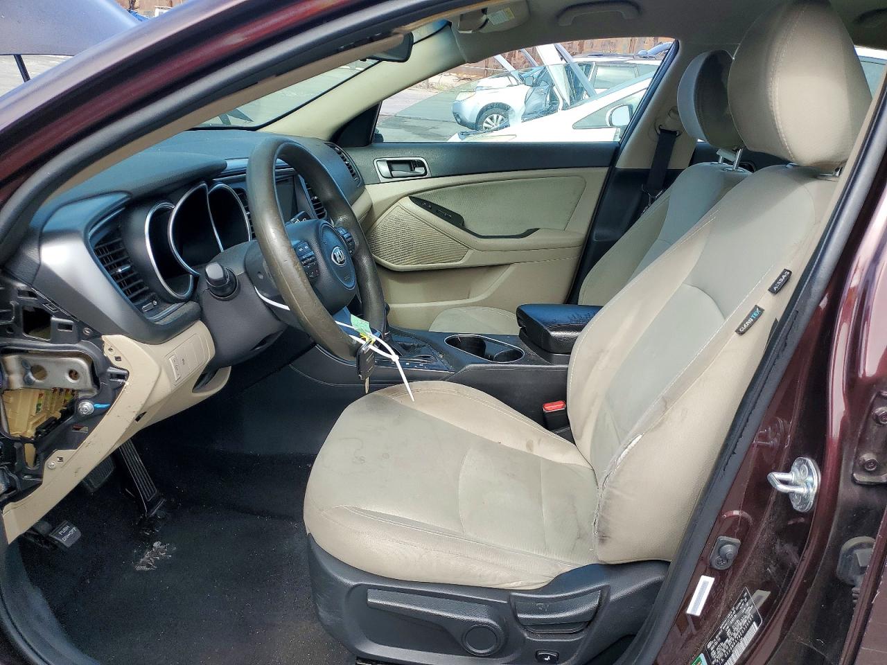 2014 Kia Optima Lx Burgundy vin: 5XXGM4A76EG326669