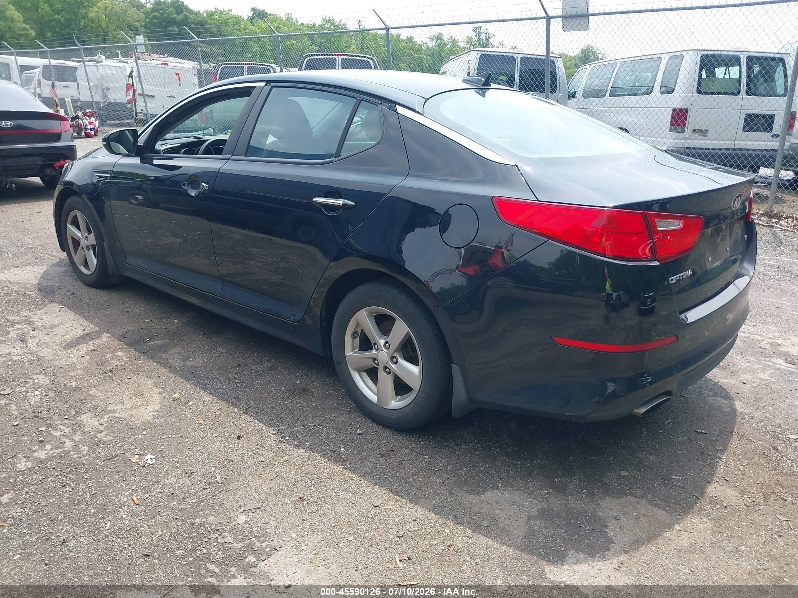 2015 Kia Optima Lx Black vin: 5XXGM4A76FG463189