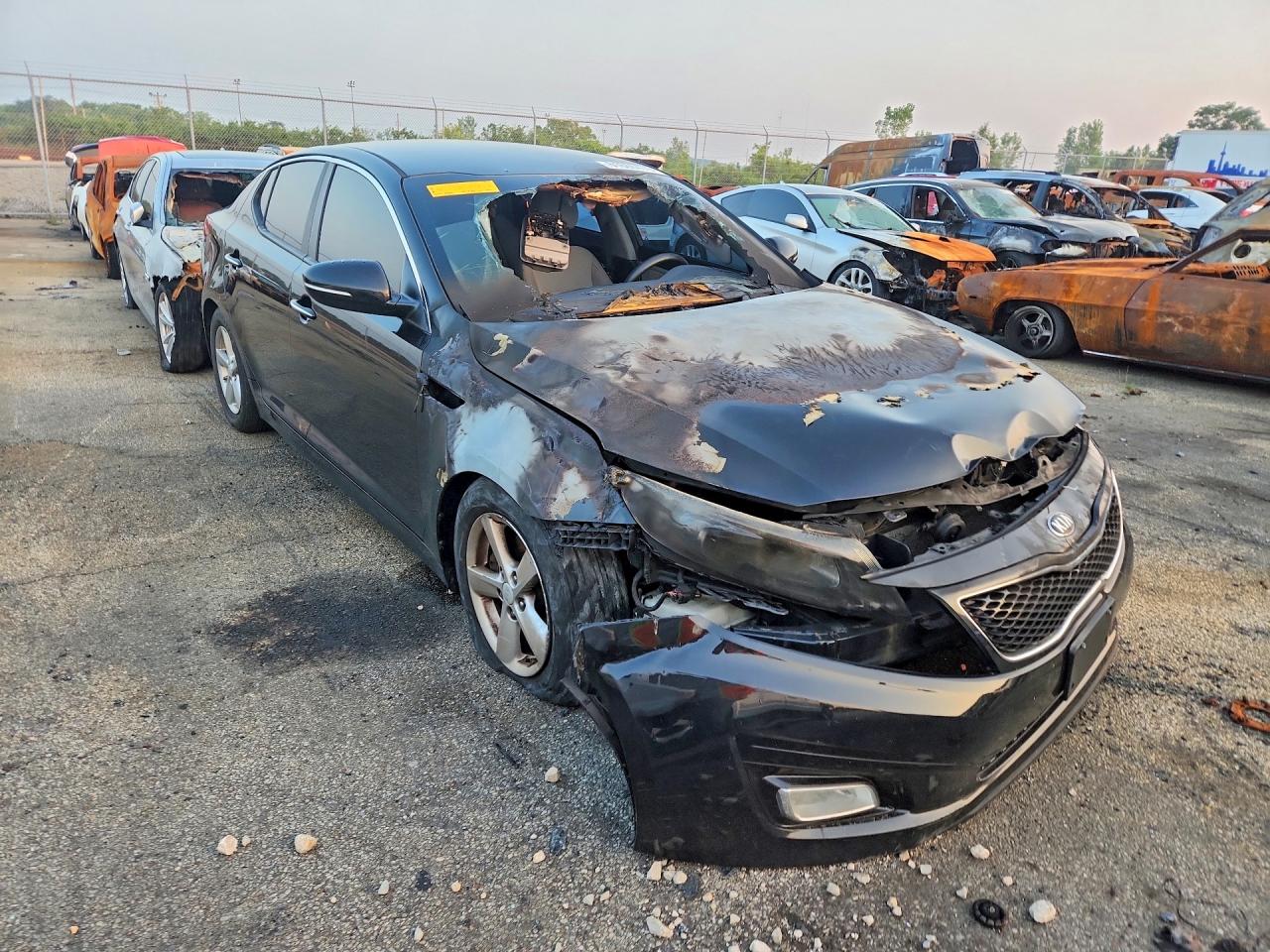 2015 Kia Optima Lx Black vin: 5XXGM4A76FG515775