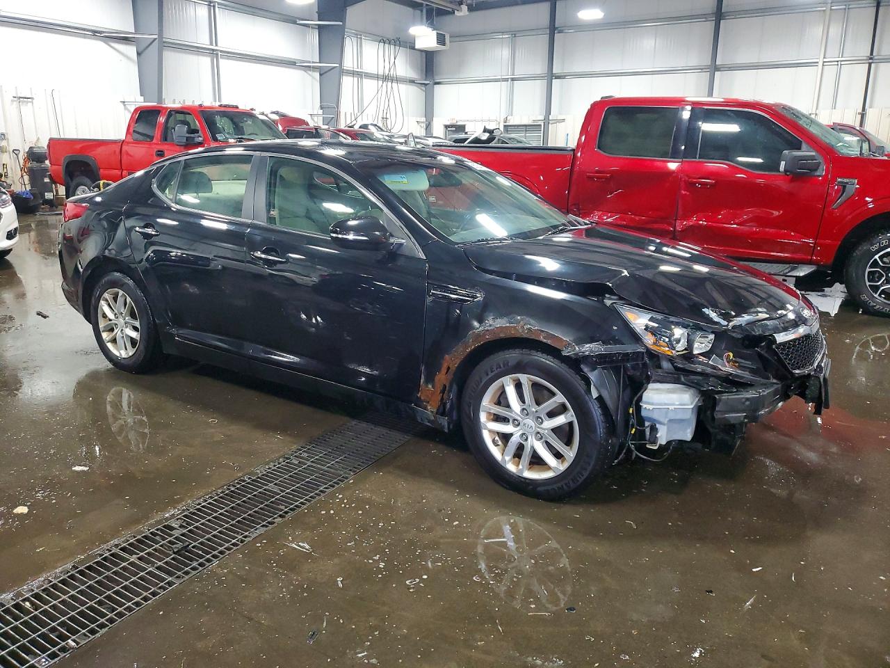 2013 Kia Optima Lx Черный vin: 5XXGM4A77DG098809