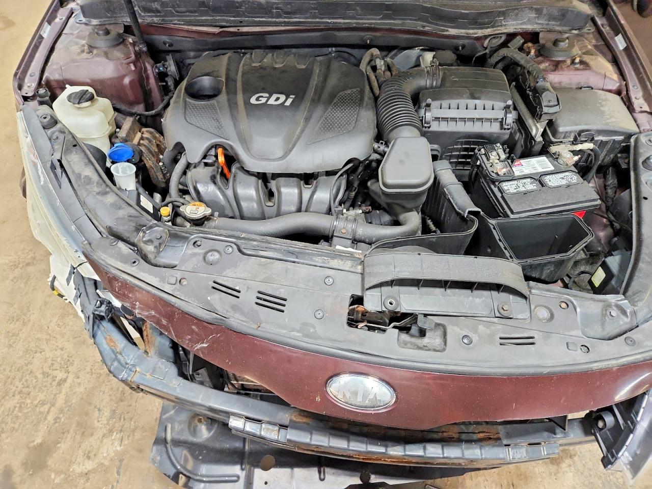 2013 Kia Optima Lx Maroon vin: 5XXGM4A77DG179745