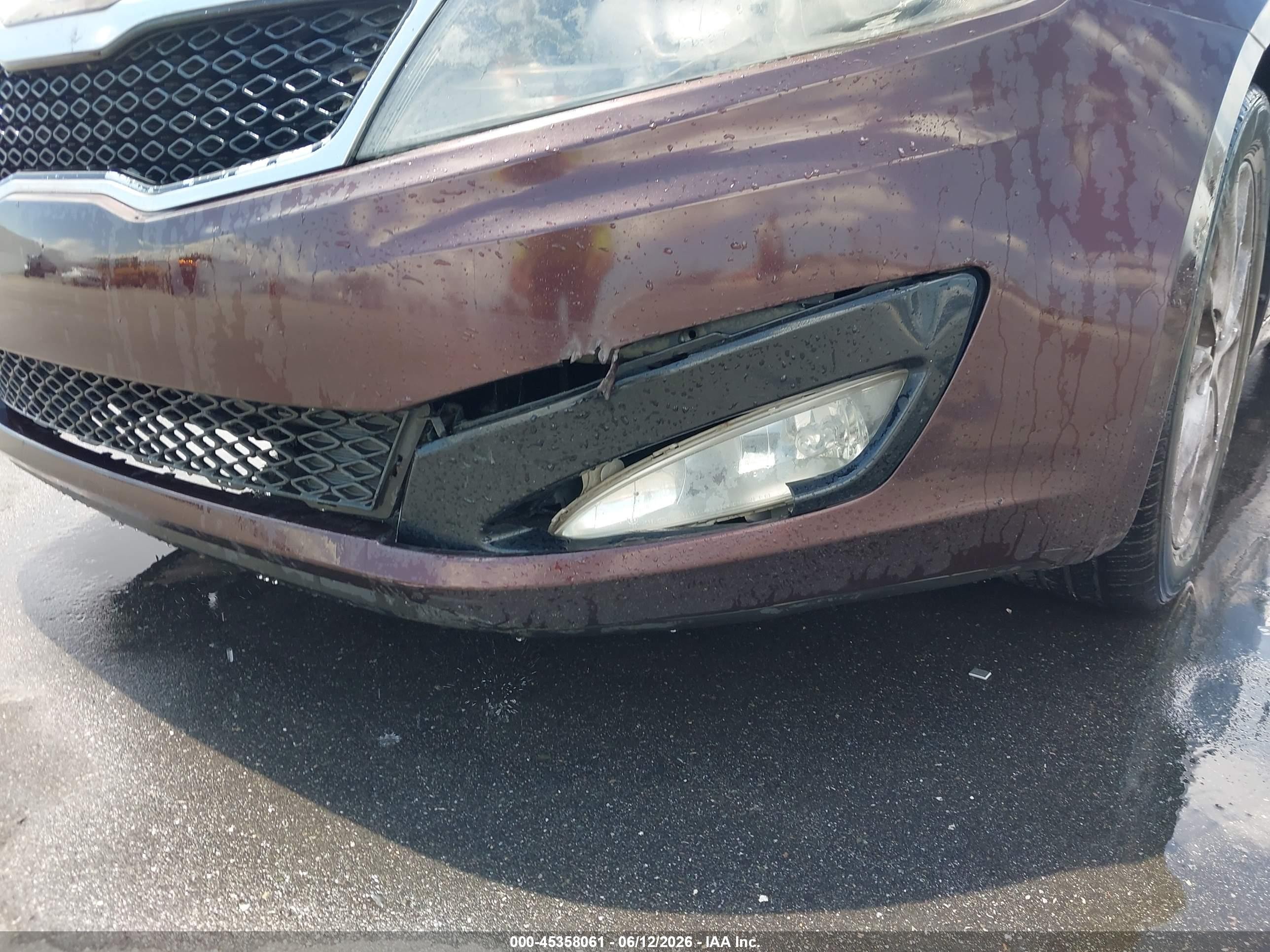 2013 Kia Optima Lx Maroon vin: 5XXGM4A77DG215739