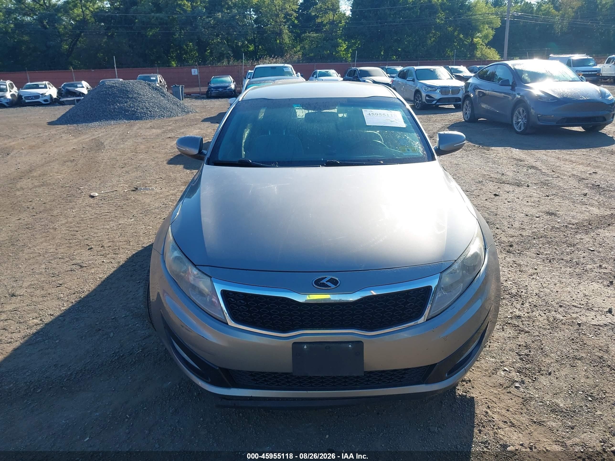 2013 Kia Optima Lx Gray vin: 5XXGM4A77DG231018