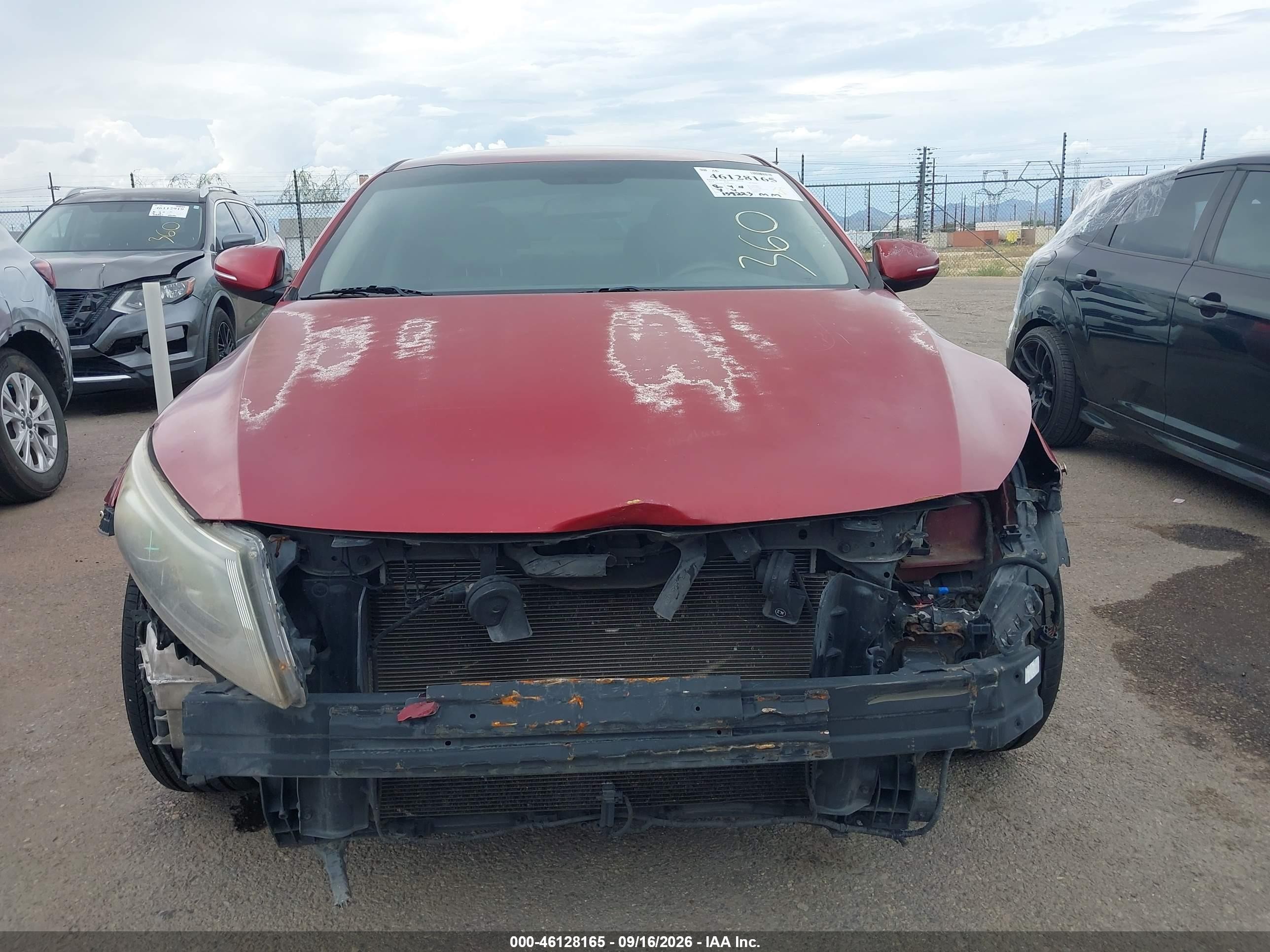 2014 Kia Optima Lx Red vin: 5XXGM4A77EG299823