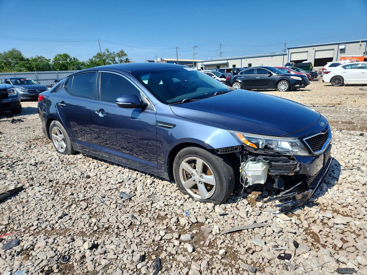 2015 Kia Optima Lx Blue vin: 5XXGM4A77FG490367