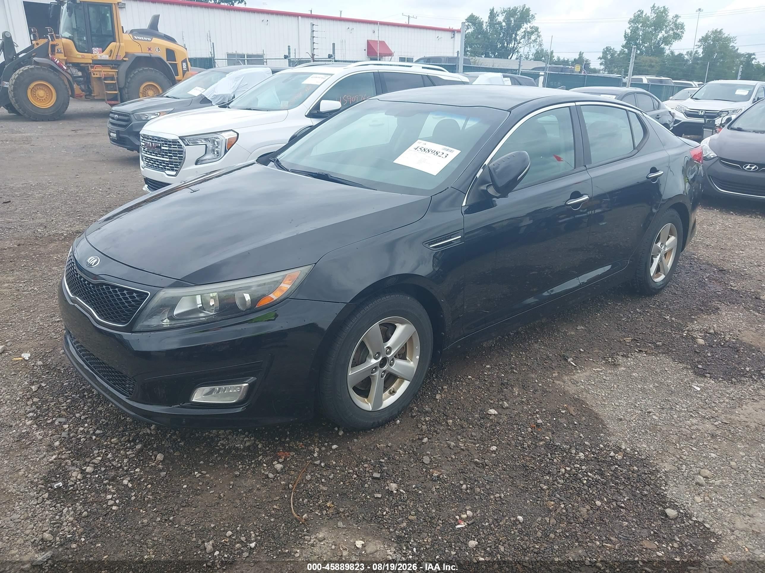 2015 Kia Optima Lx Black vin: 5XXGM4A77FG491762