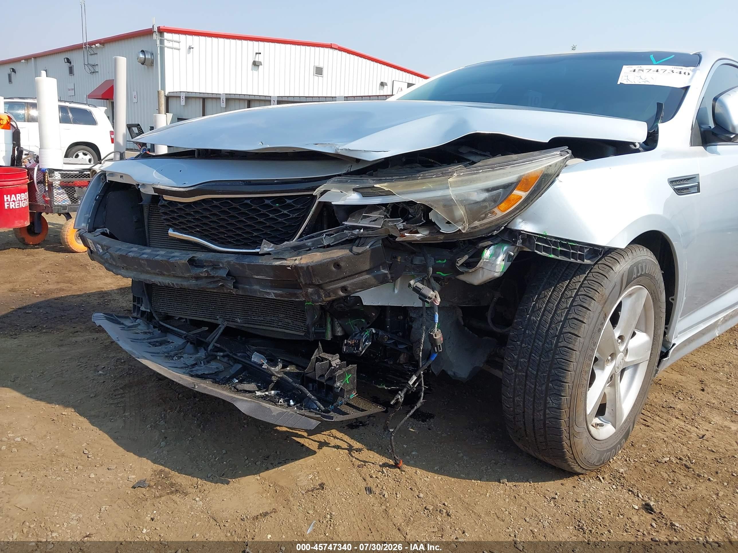 2015 Kia Optima Lx Silver vin: 5XXGM4A77FG506762