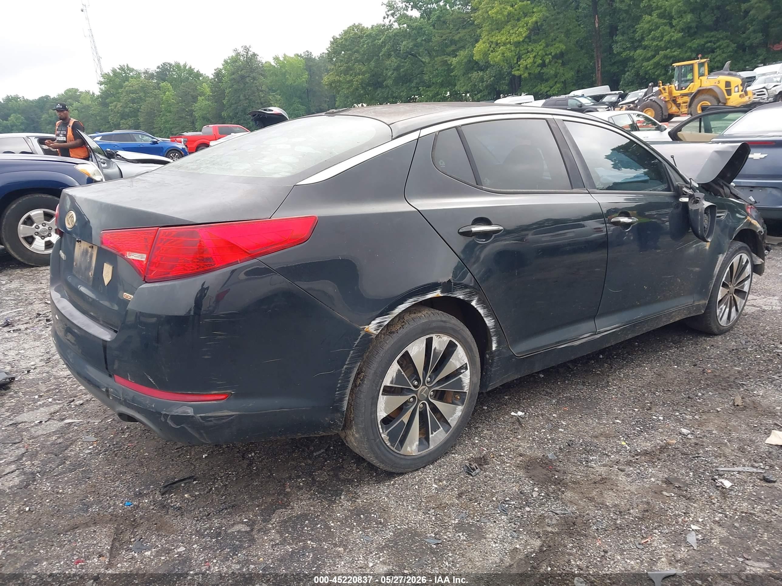 2012 Kia Optima Lx Черный vin: 5XXGM4A78CG047270