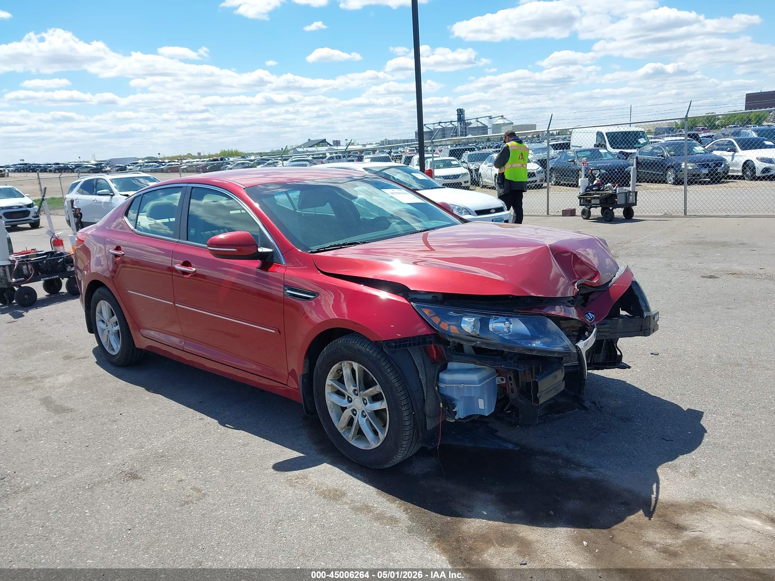 2012 Kia Optima Lx Red vin: 5XXGM4A78CG073965