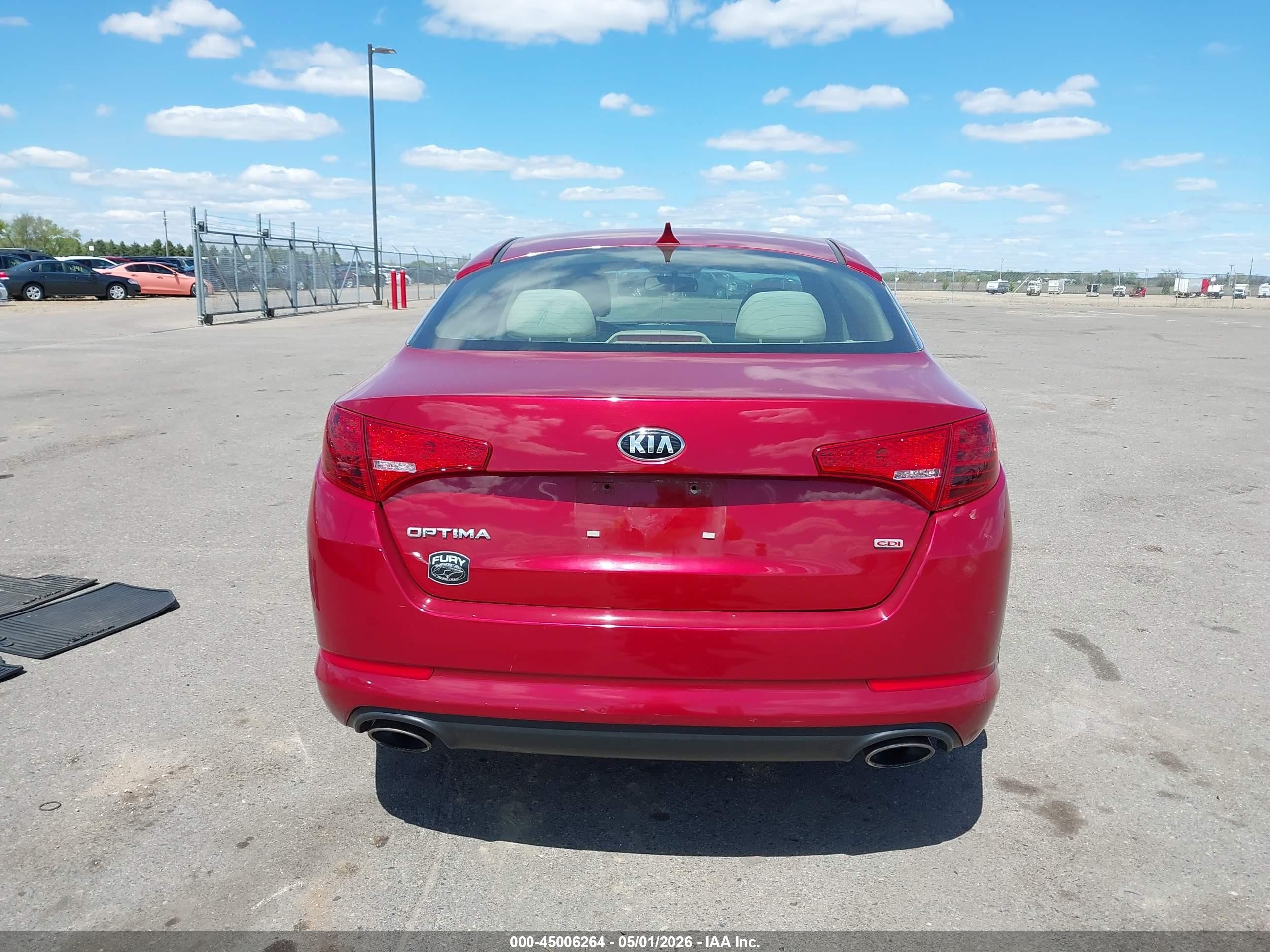 2012 Kia Optima Lx Red vin: 5XXGM4A78CG073965