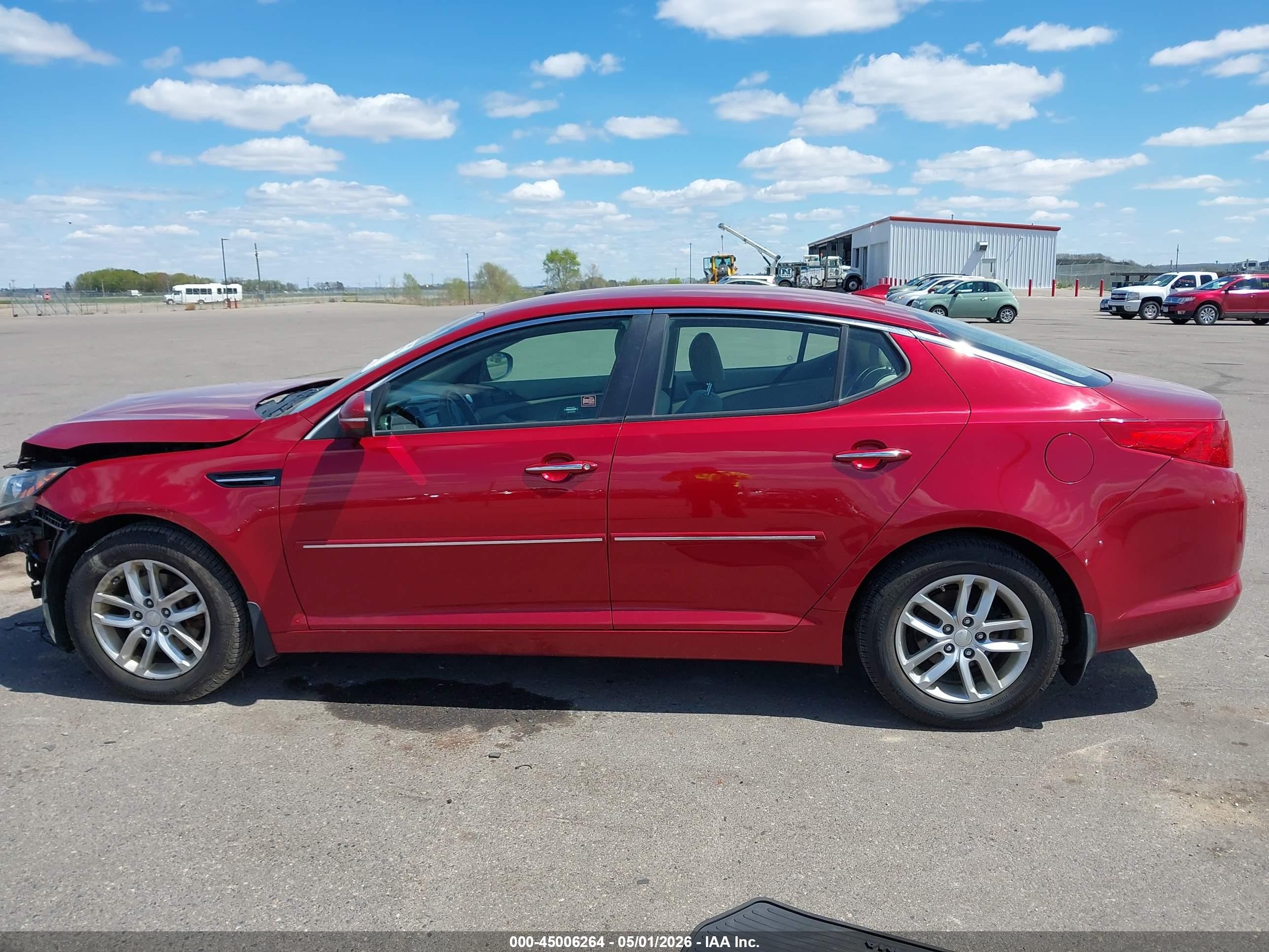 2012 Kia Optima Lx Red vin: 5XXGM4A78CG073965