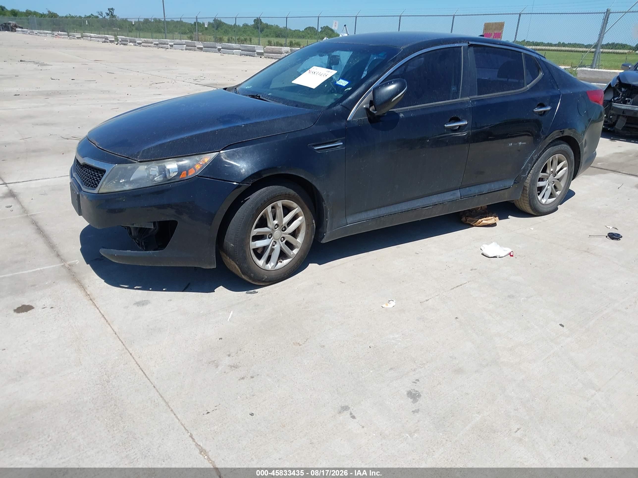 2013 Kia Optima Lx Black vin: 5XXGM4A78DG238642