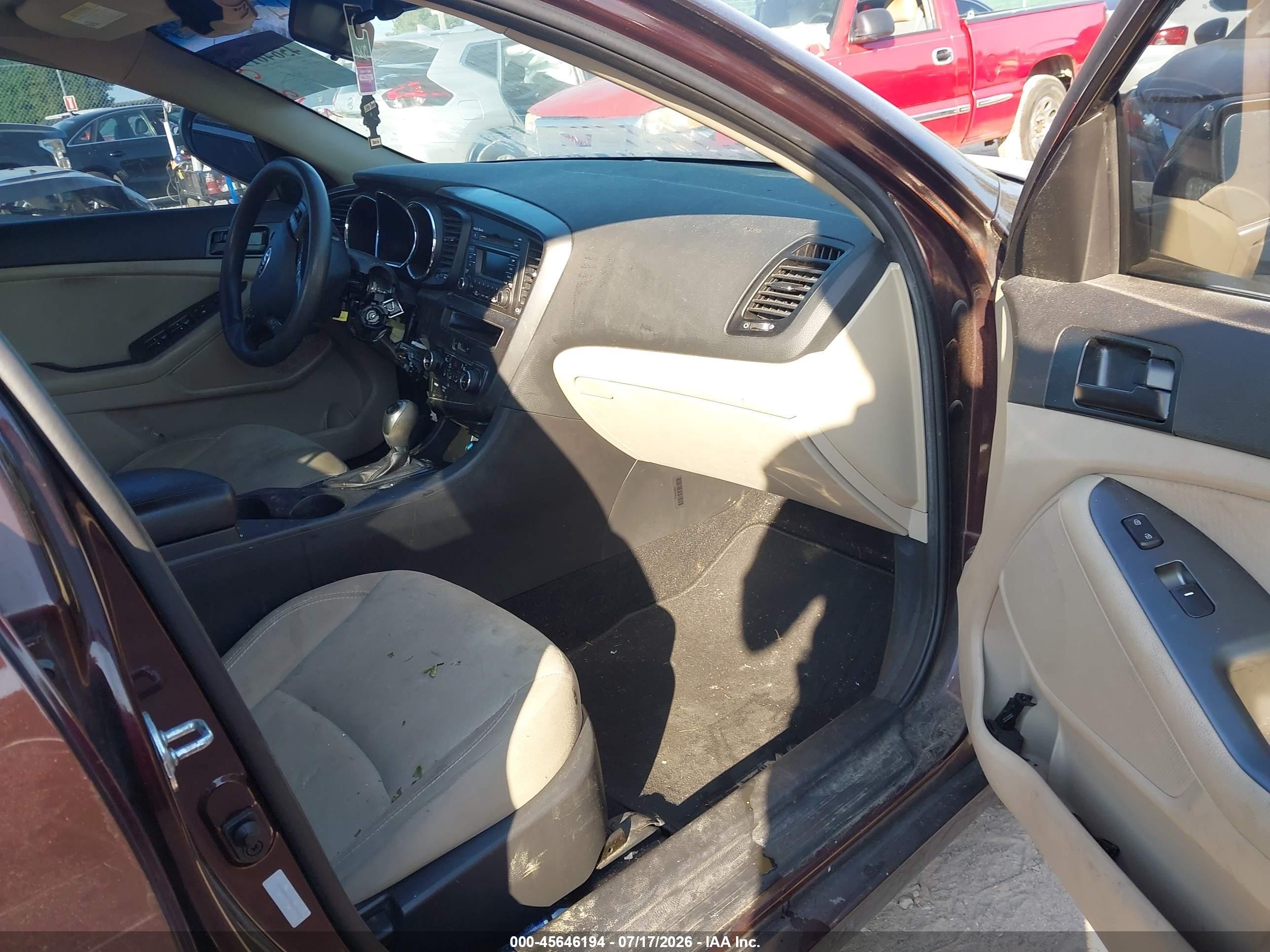 2013 Kia Optima Lx Maroon vin: 5XXGM4A79DG191573