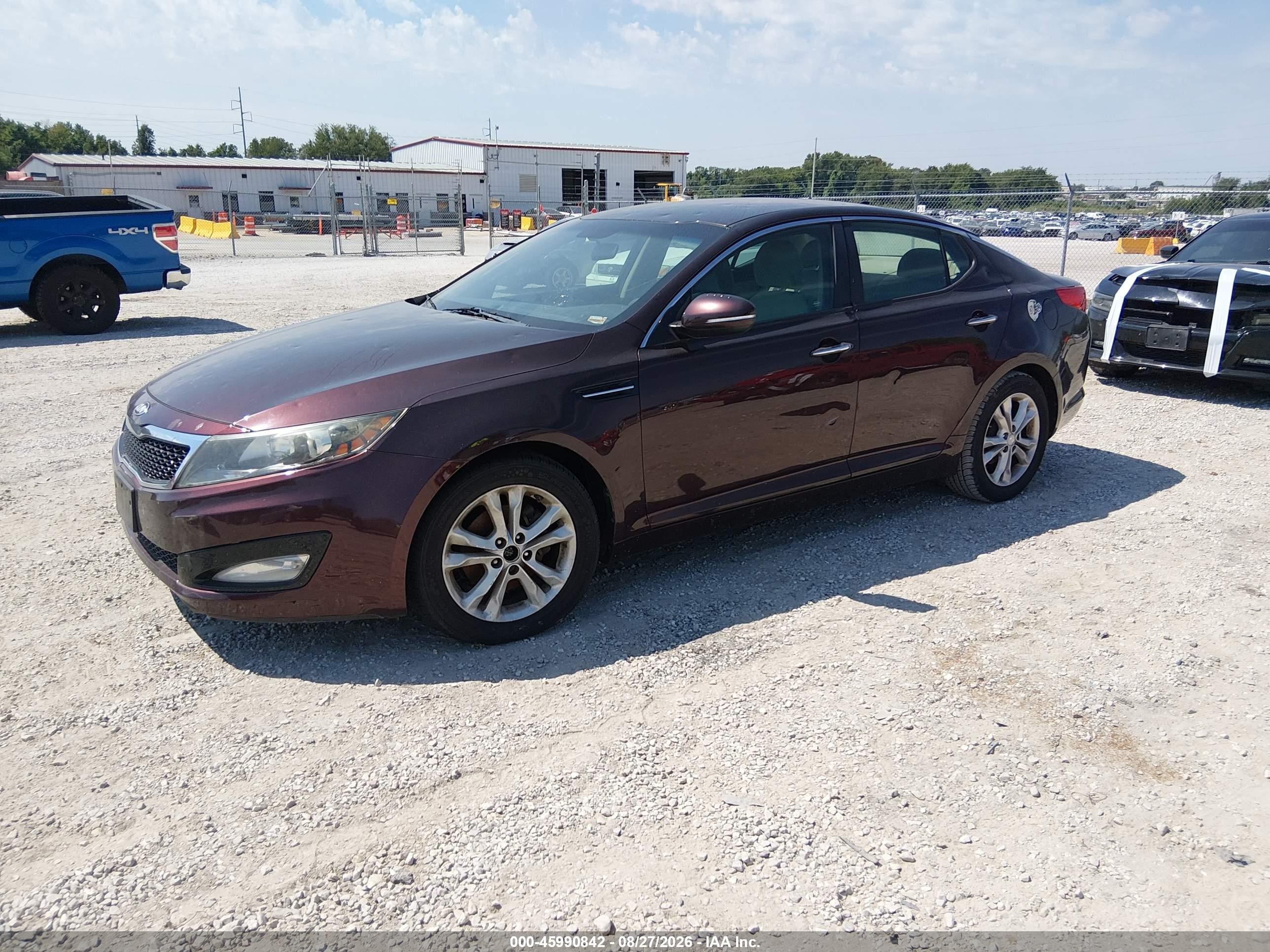 2013 Kia Optima Lx Purple vin: 5XXGM4A79DG192609