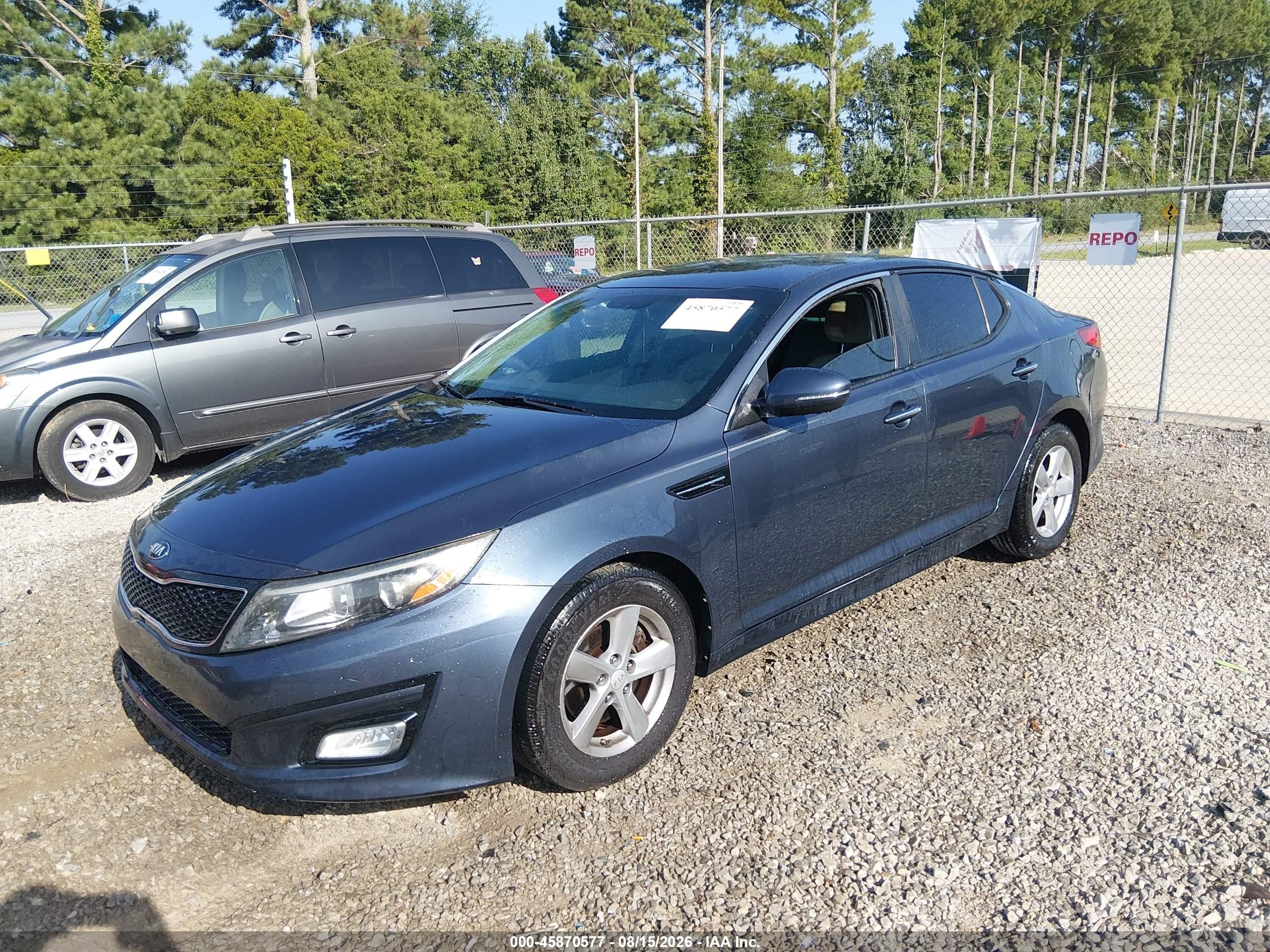 2015 Kia Optima Lx Blue vin: 5XXGM4A79FG441283