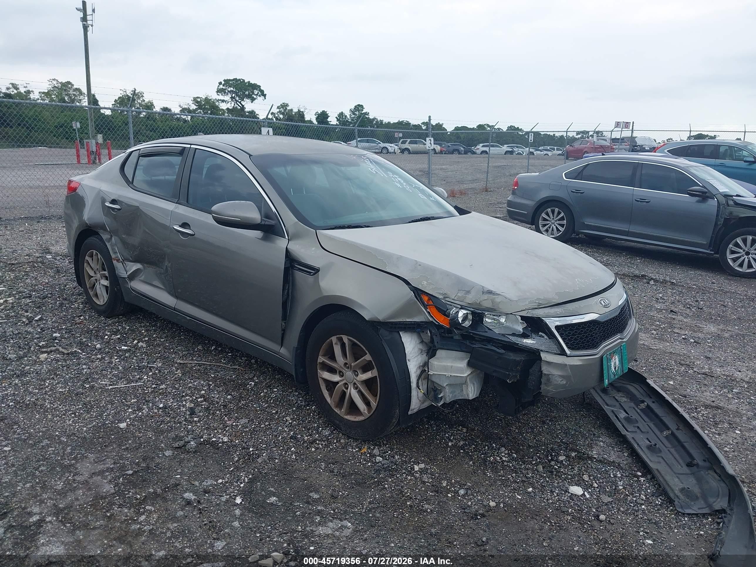 2012 Kia Optima Lx Beige vin: 5XXGM4A7XCG024489