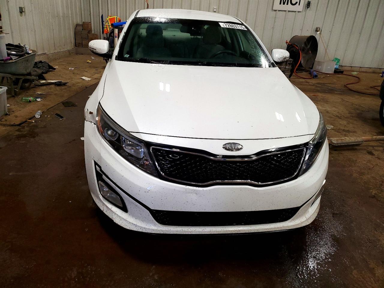 2015 Kia Optima Lx White vin: 5XXGM4A7XFG389677
