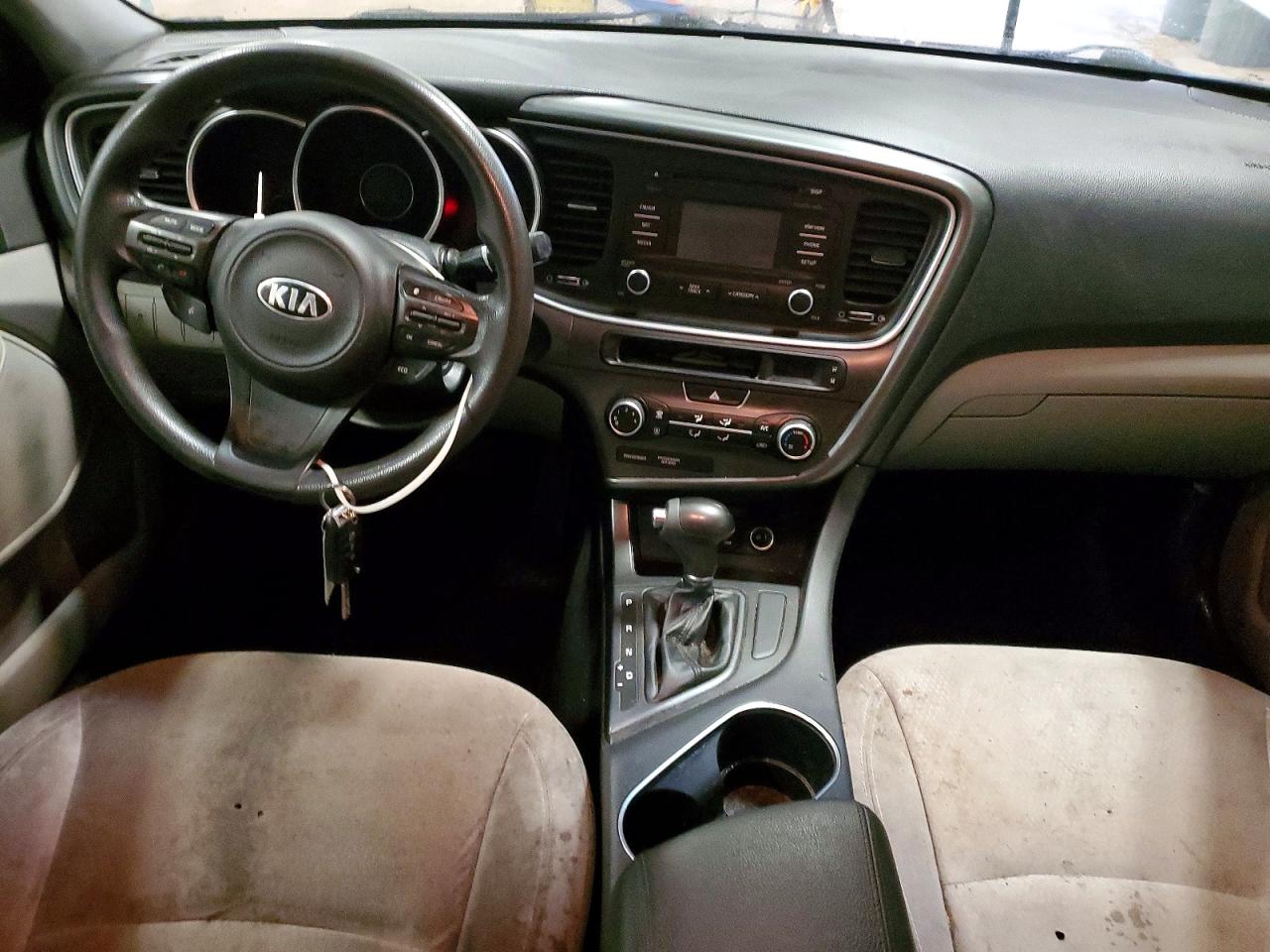 2015 Kia Optima Lx White vin: 5XXGM4A7XFG389677