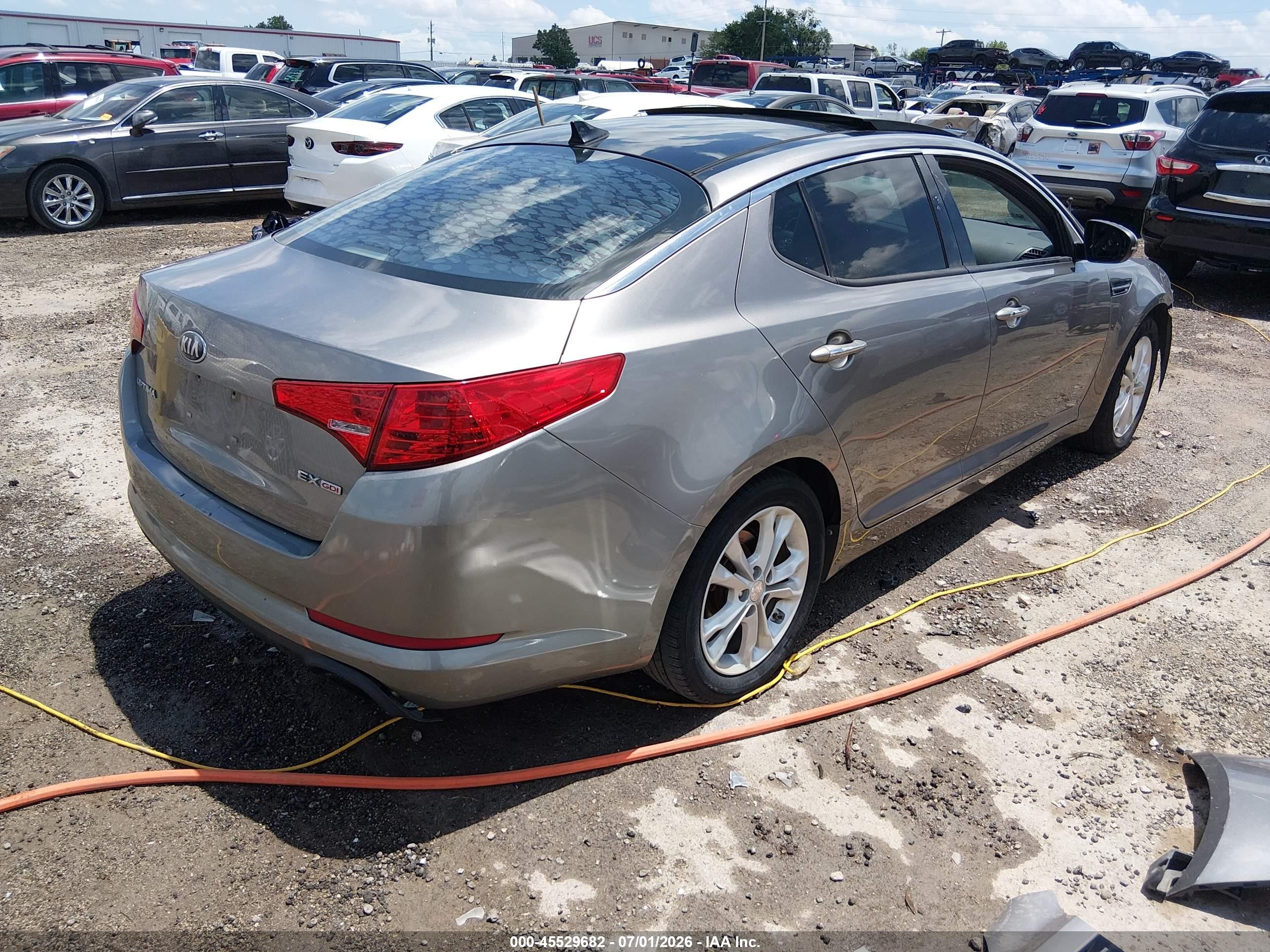2013 Kia Optima Ex Серый vin: 5XXGN4A70DG207754